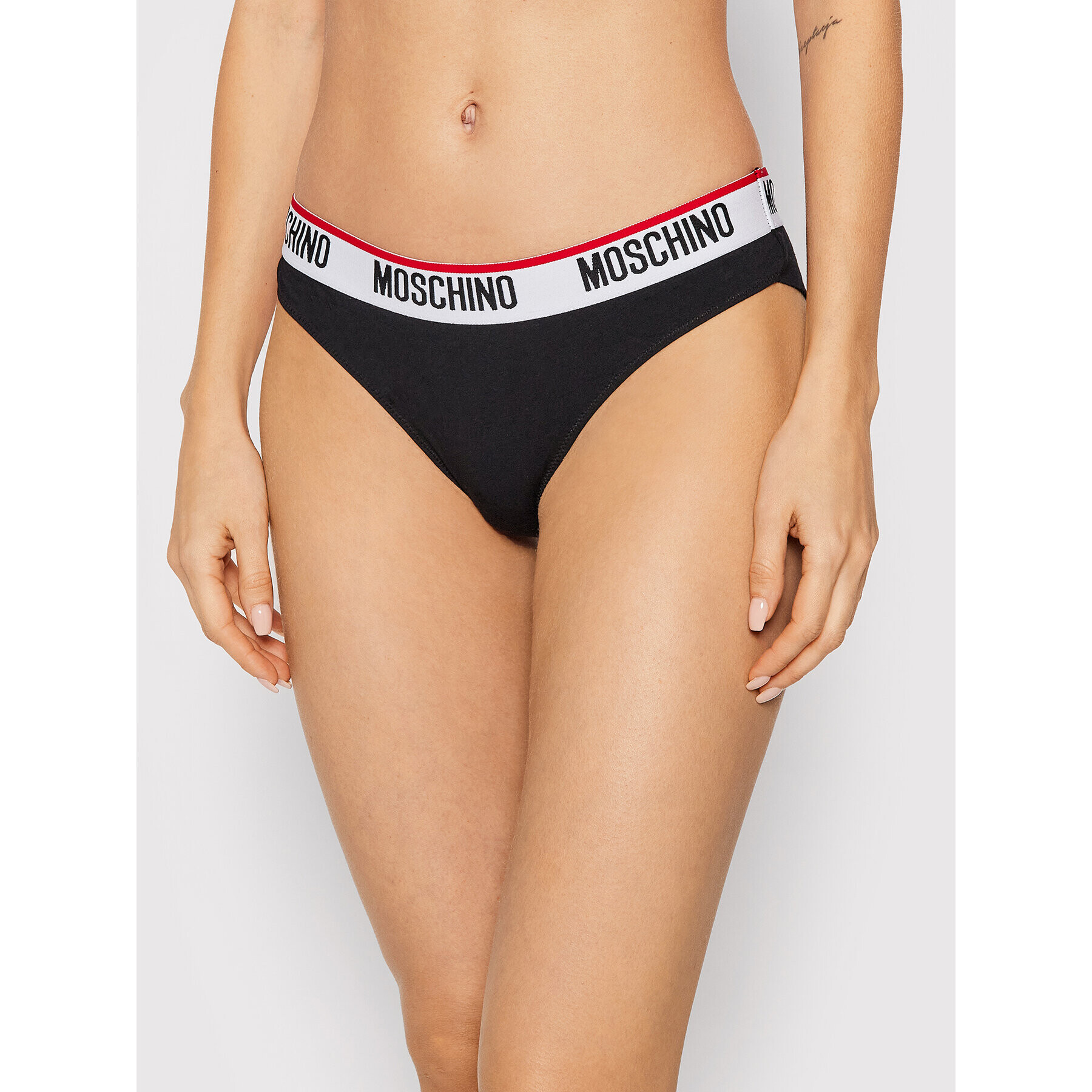 MOSCHINO Underwear & Swim Sada 2 kusů brazilských kalhotek 4745 9003 Černá - Pepit.cz