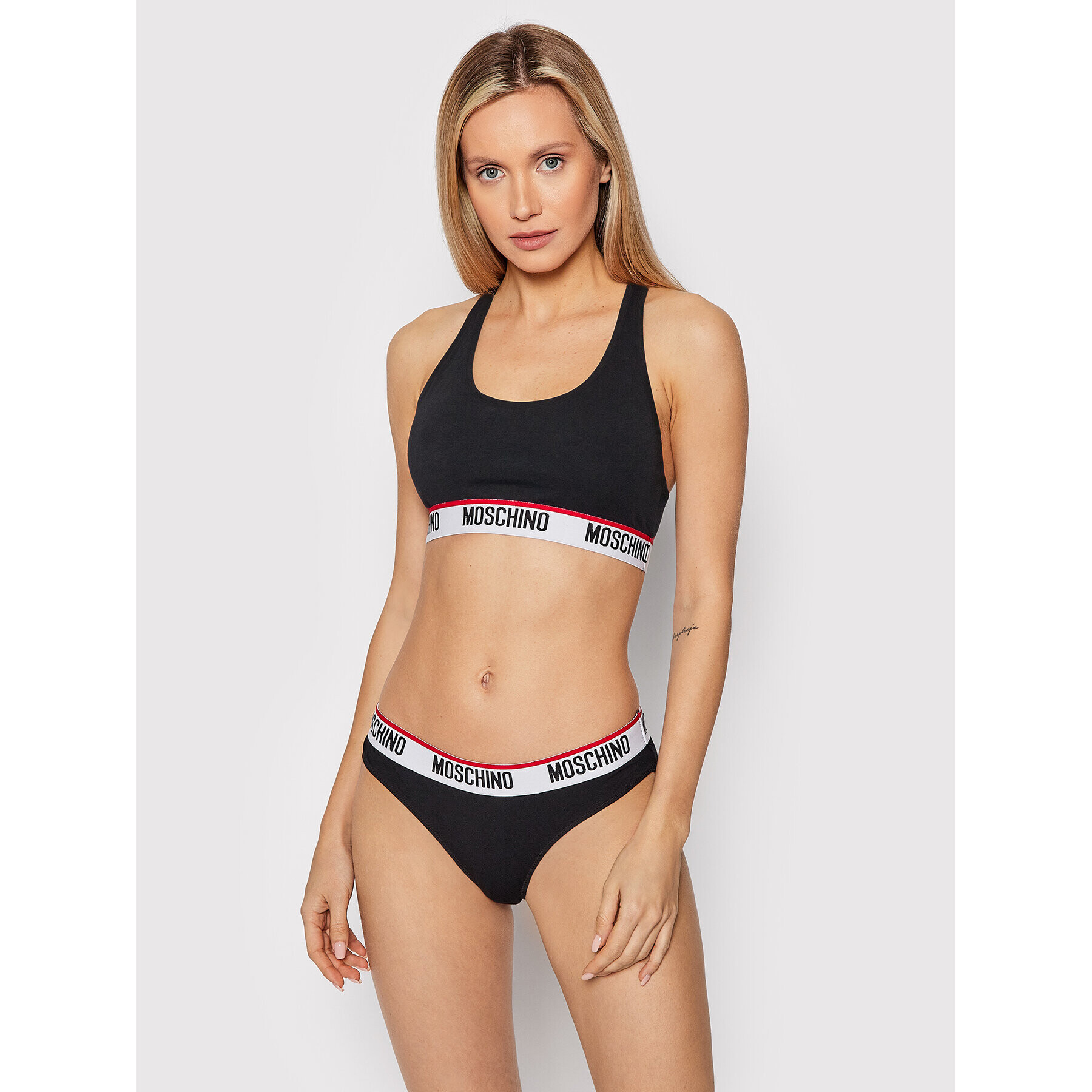 MOSCHINO Underwear & Swim Sada 2 kusů brazilských kalhotek 4745 9003 Černá - Pepit.cz