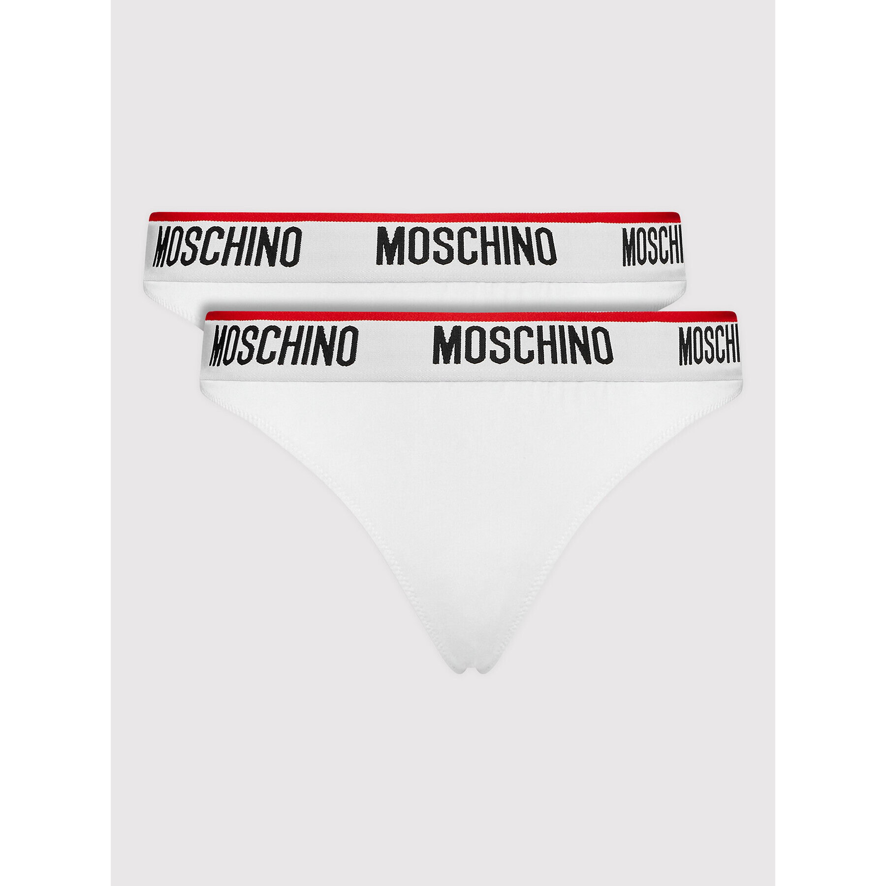 MOSCHINO Underwear & Swim Sada 2 kusů string kalhotek 4744 9003 Bílá - Pepit.cz