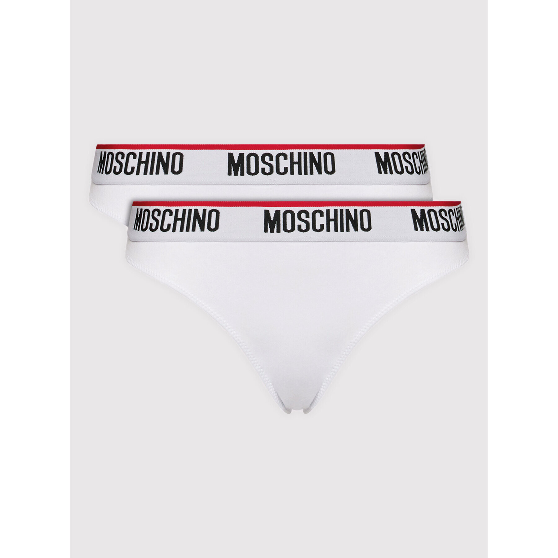 MOSCHINO Underwear & Swim Sada 2 kusů string kalhotek 4744 9003 Bílá - Pepit.cz