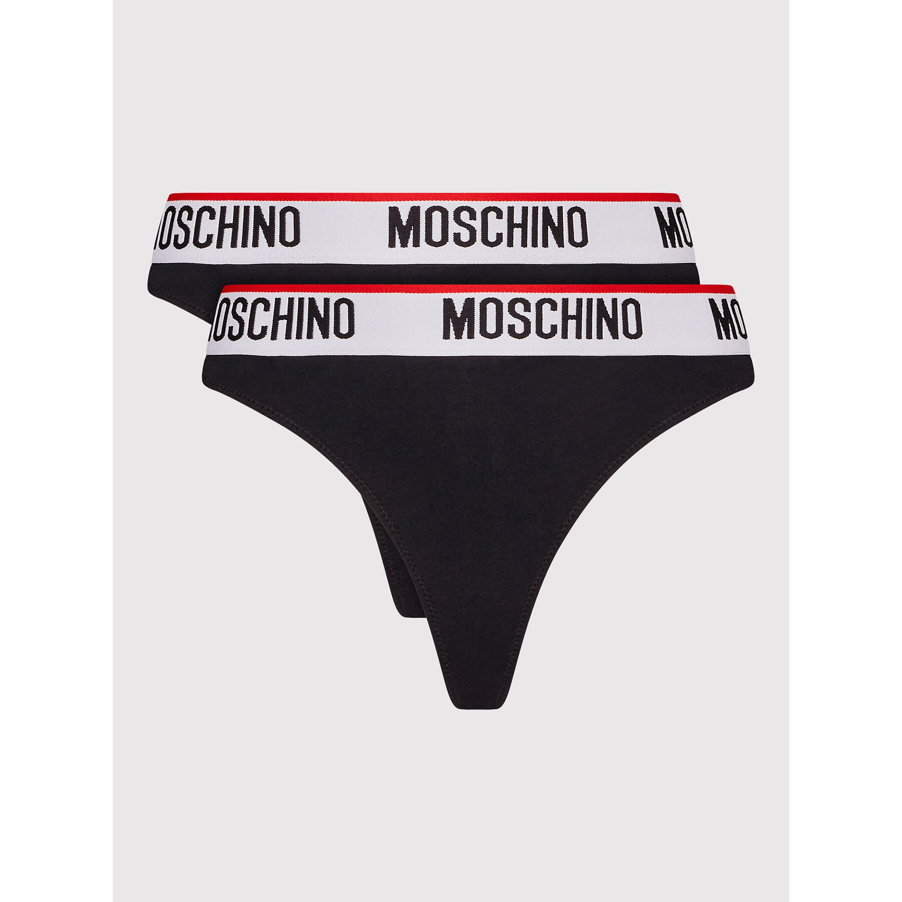 MOSCHINO Underwear & Swim Sada 2 kusů string kalhotek 4744 9003 Černá - Pepit.cz