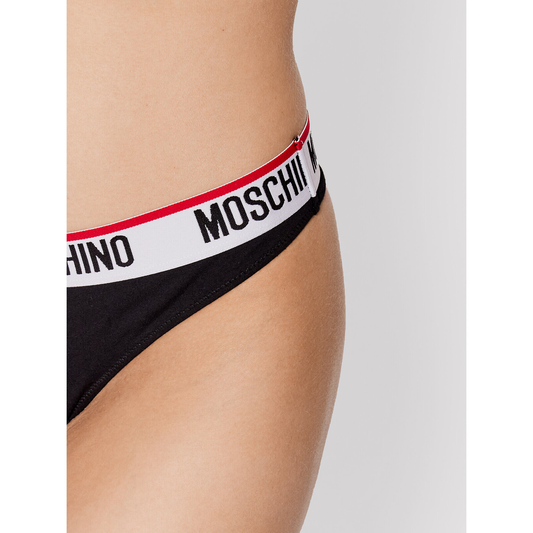 MOSCHINO Underwear & Swim Sada 2 kusů string kalhotek 4744 9003 Černá - Pepit.cz