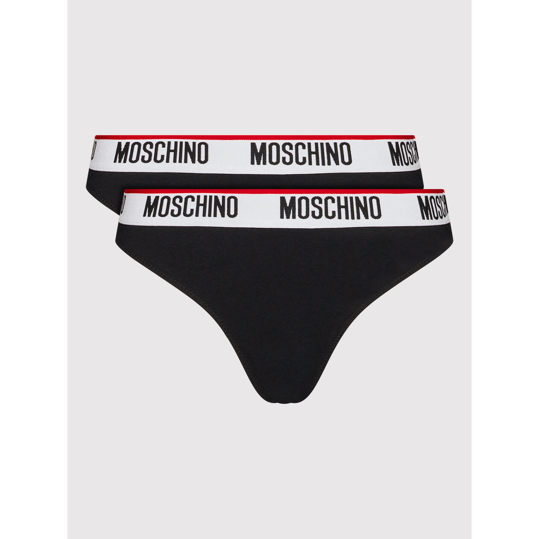 MOSCHINO Underwear & Swim Sada 2 kusů string kalhotek 4744 9003 Černá - Pepit.cz