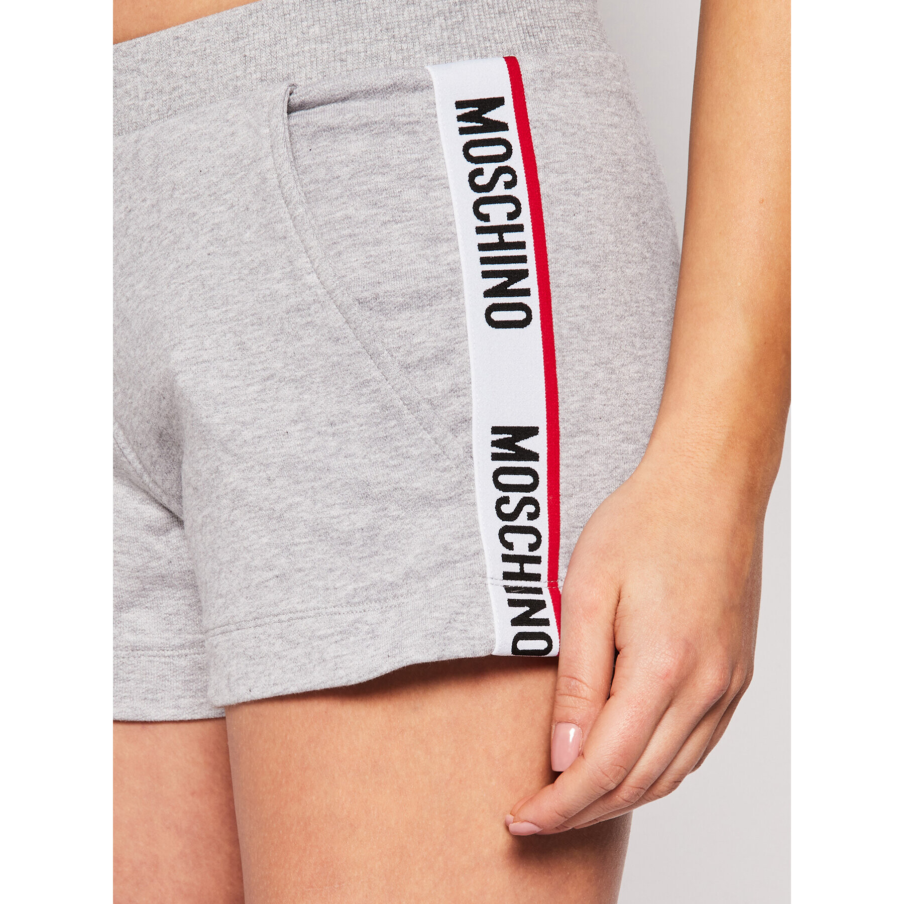 MOSCHINO Underwear & Swim Šortky z materiálu 4303 9012 Šedá Regular Fit - Pepit.cz