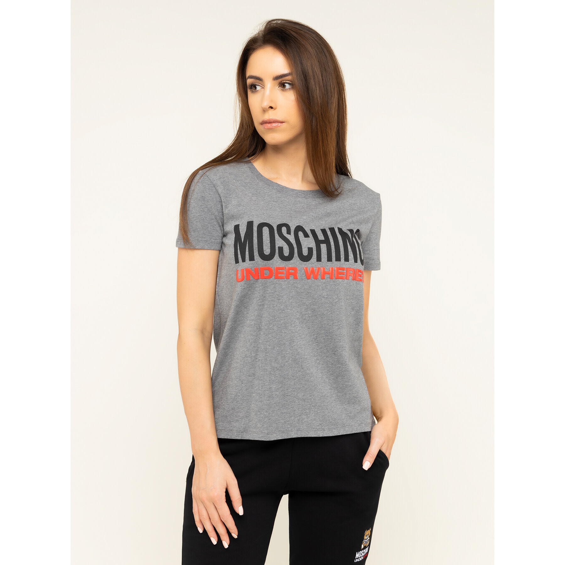 MOSCHINO Underwear & Swim T-Shirt A1905 9003 Šedá Regular Fit - Pepit.cz