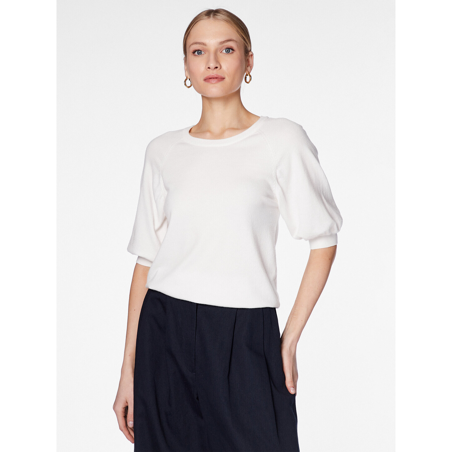 Moss Copenhagen Halenka 17516 Bílá Basic Fit - Pepit.cz