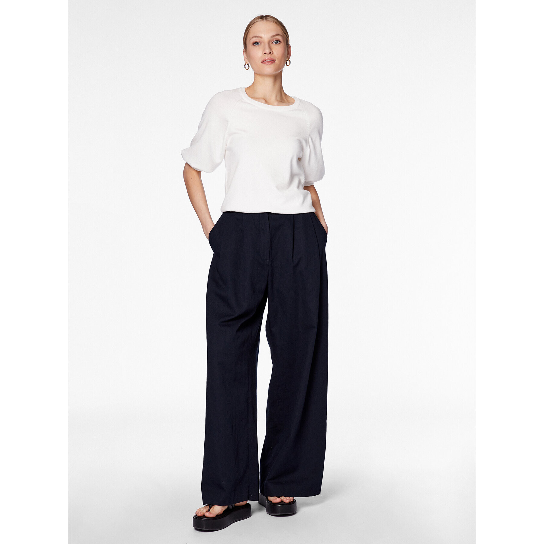 Moss Copenhagen Halenka 17516 Bílá Basic Fit - Pepit.cz