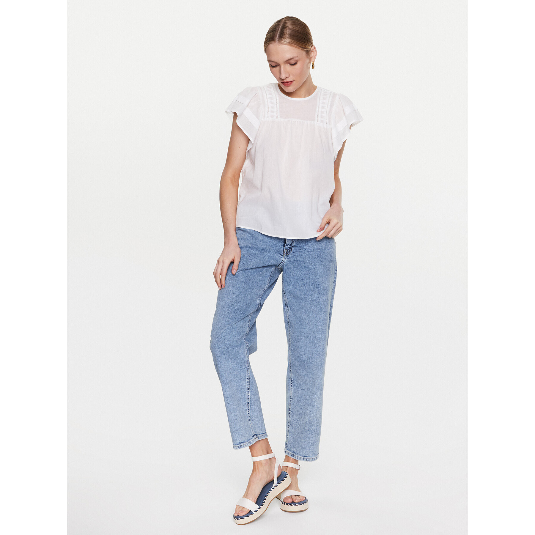 Moss Copenhagen Jeansy Eike 16252 Modrá Straight Leg - Pepit.cz