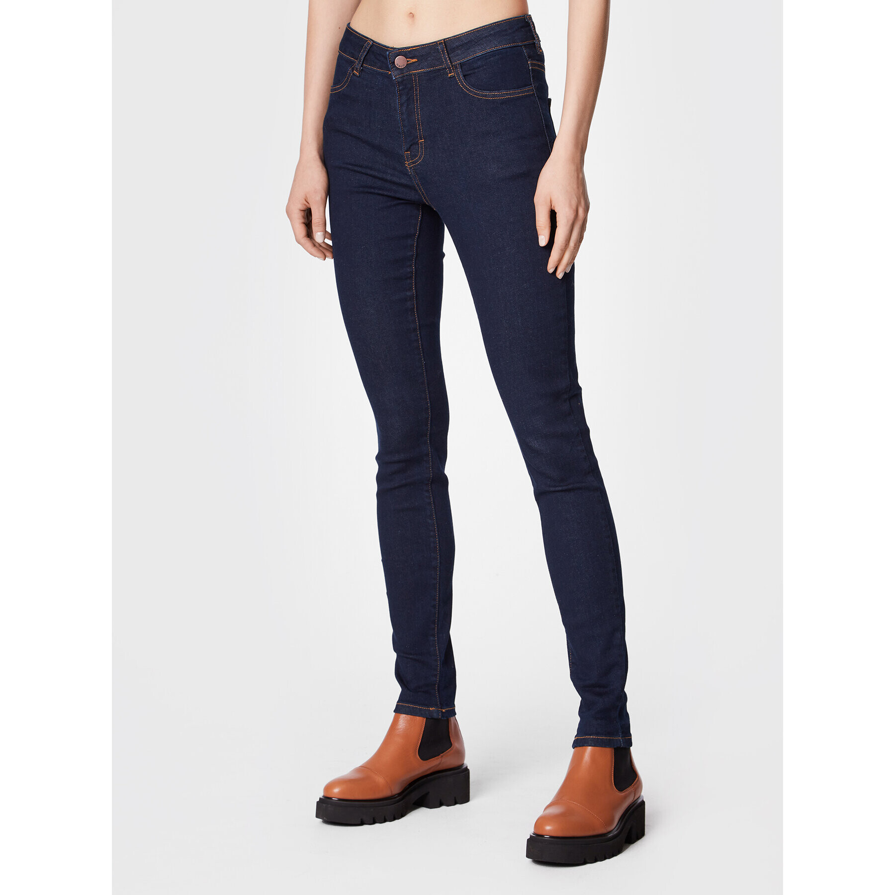 Moss Copenhagen Jeansy Petra 14744 Tmavomodrá Skinny Fit - Pepit.cz