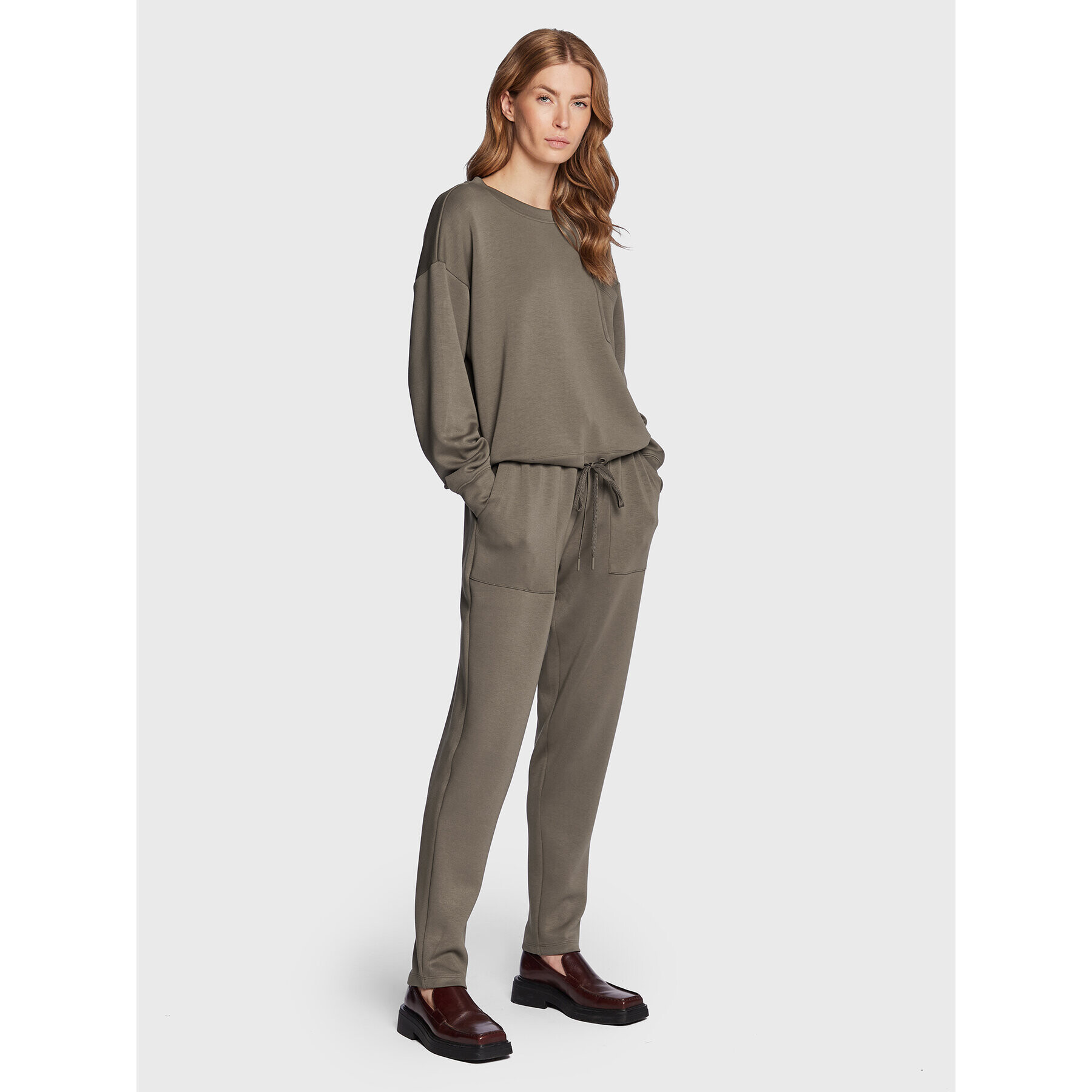 Moss Copenhagen Mikina Bianna 16981 Hnědá Loose Fit - Pepit.cz