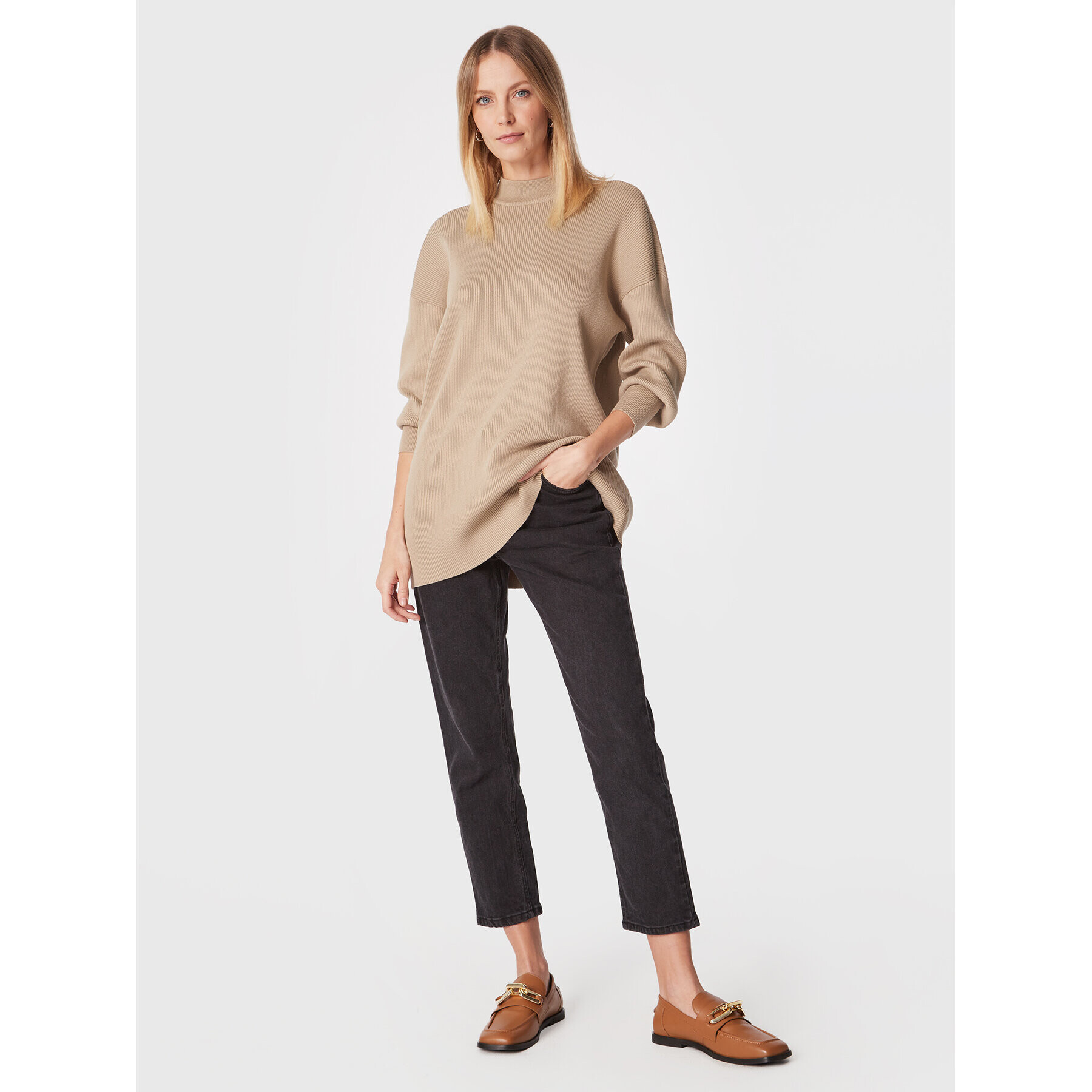 Moss Copenhagen Svetr Destina 17204 Béžová Loose Fit - Pepit.cz