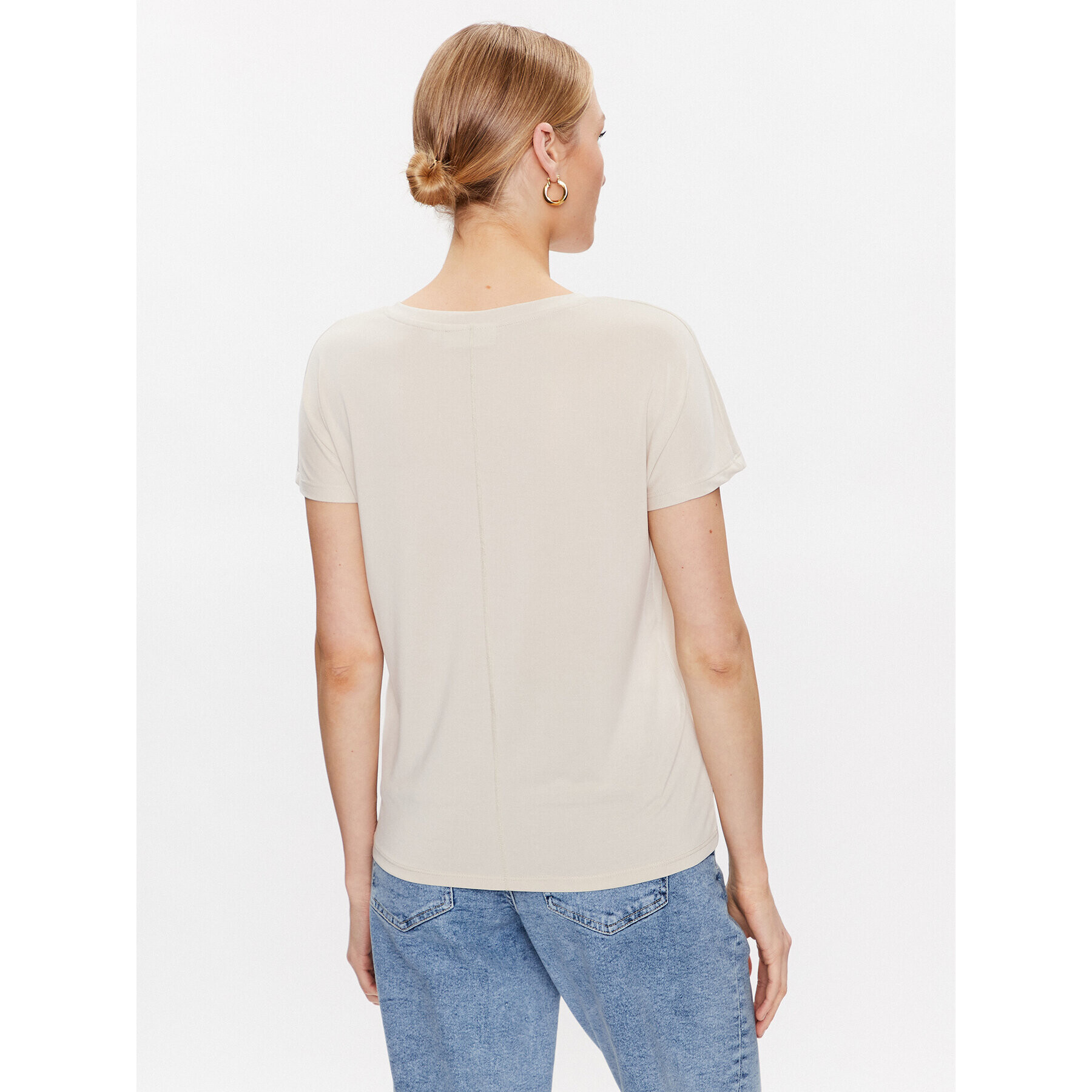 Moss Copenhagen T-Shirt 17529 Béžová Basic Fit - Pepit.cz