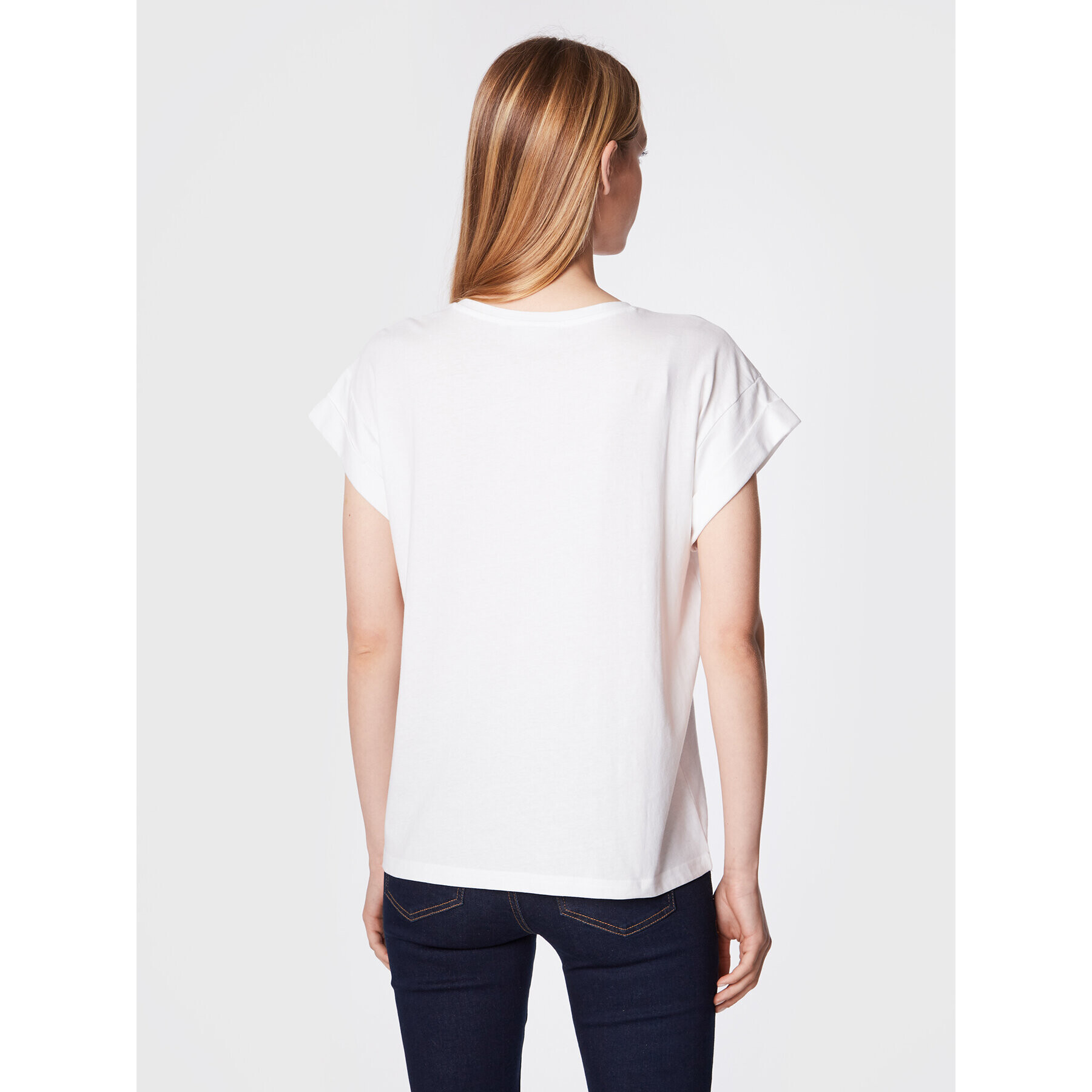 Moss Copenhagen T-Shirt Alva 16708 Bílá Boxy Fit - Pepit.cz