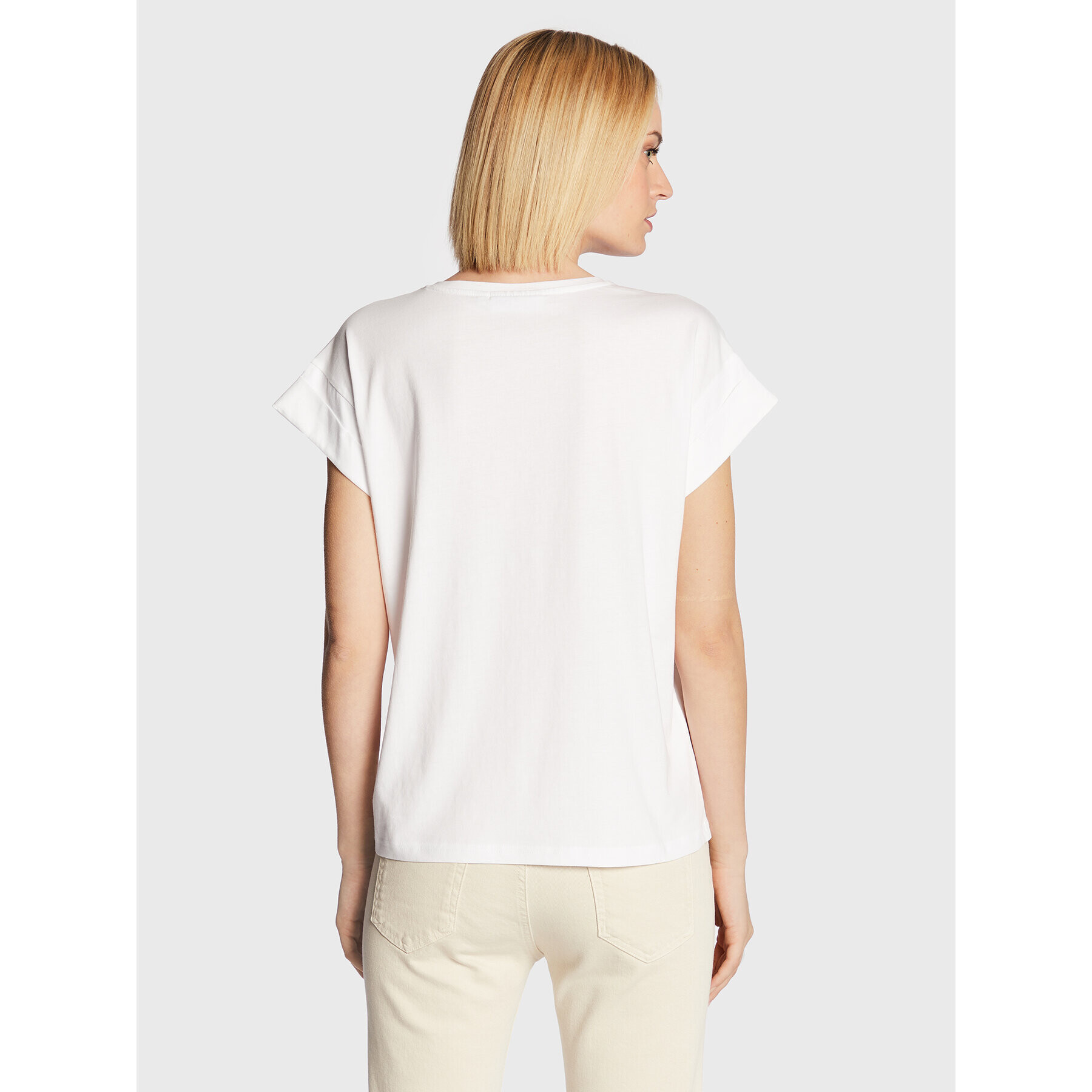 Moss Copenhagen T-Shirt Alva 16708 Bílá Boxy Fit - Pepit.cz