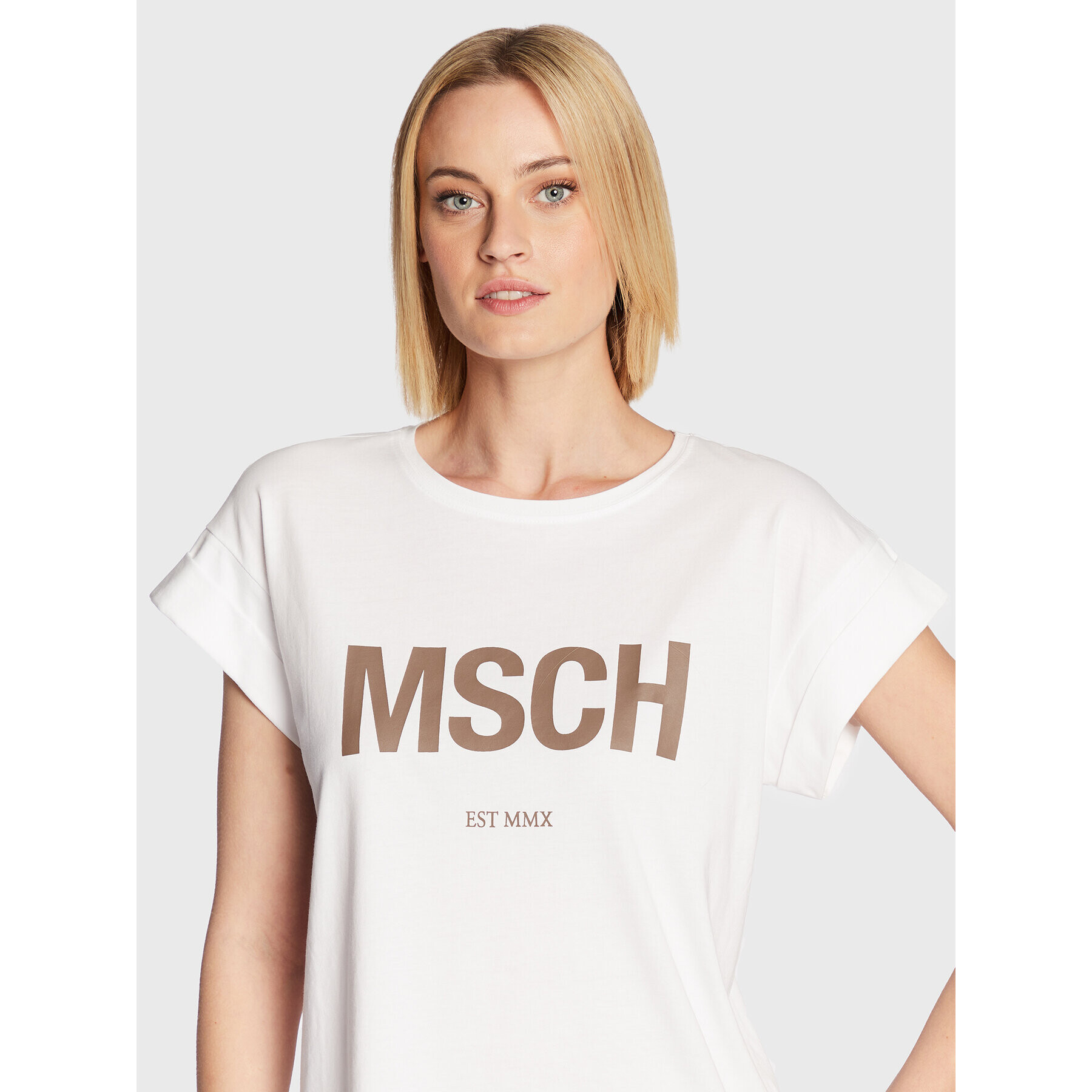 Moss Copenhagen T-Shirt Alva 16708 Bílá Boxy Fit - Pepit.cz