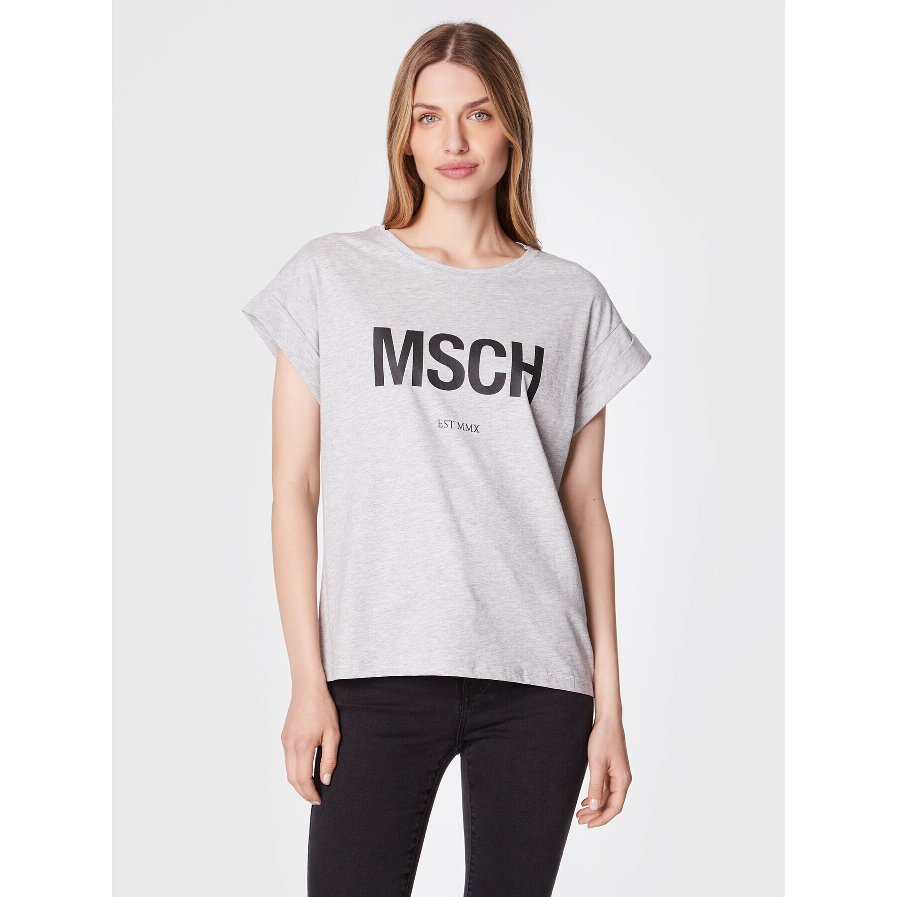 Moss Copenhagen T-Shirt Alva 16708 Šedá Boxy Fit - Pepit.cz