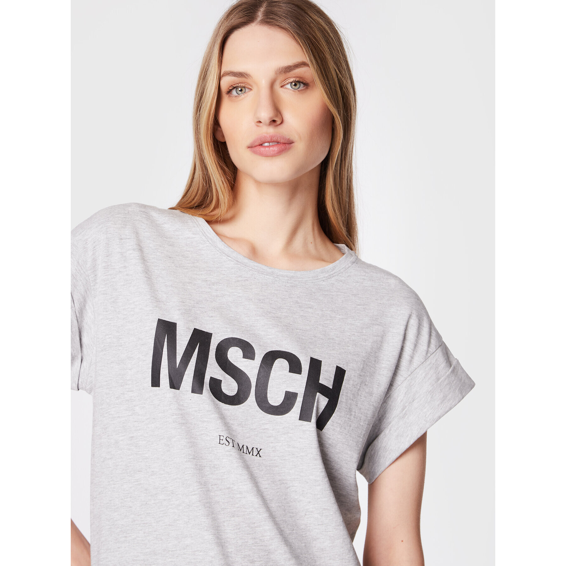 Moss Copenhagen T-Shirt Alva 16708 Šedá Boxy Fit - Pepit.cz