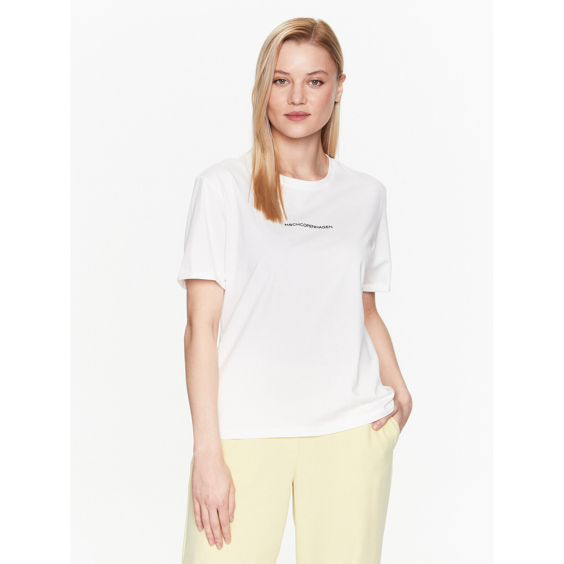 Moss Copenhagen T-Shirt Terina 17595 Bílá Regular Fit - Pepit.cz