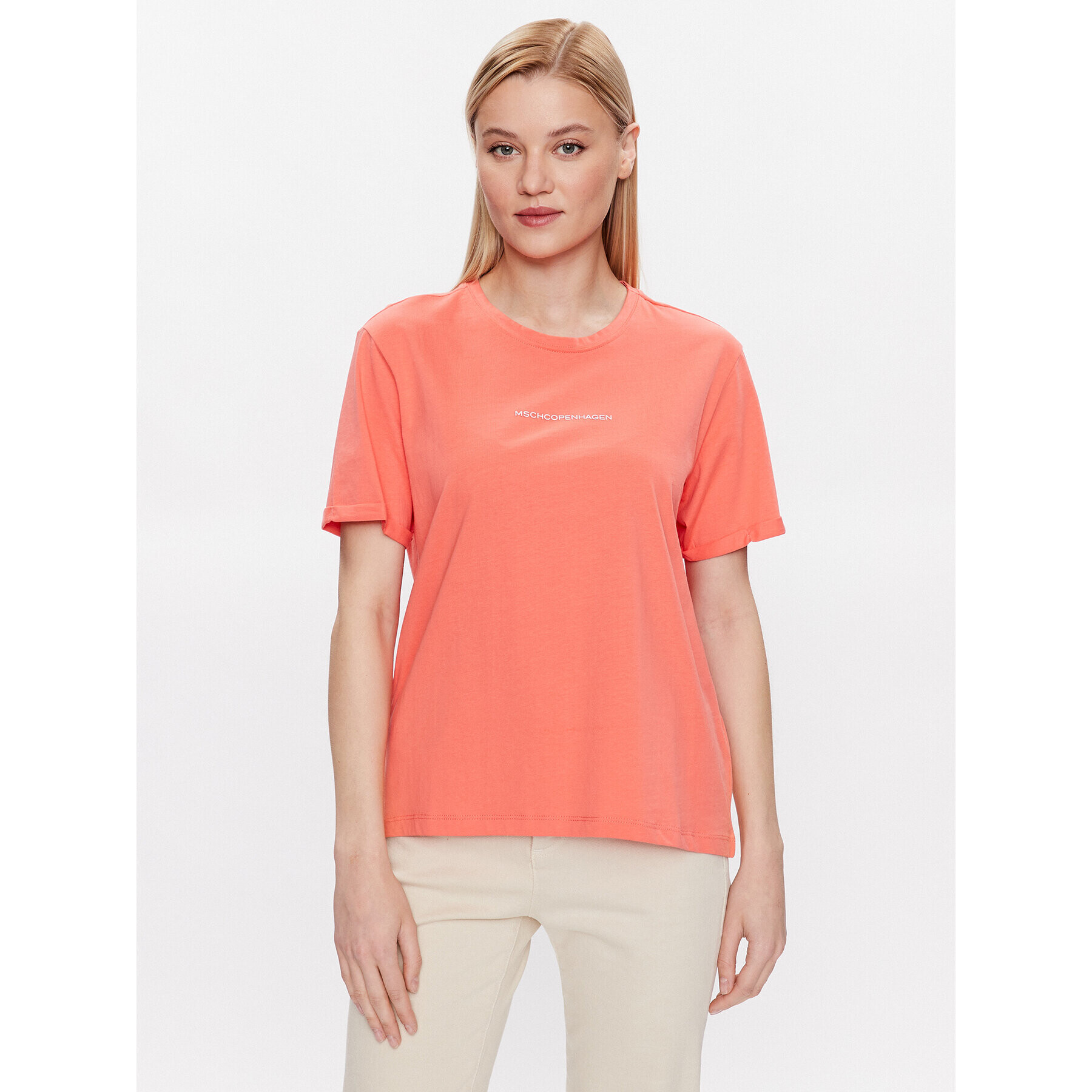 Moss Copenhagen T-Shirt Terina 17595 Růžová Regular Fit - Pepit.cz