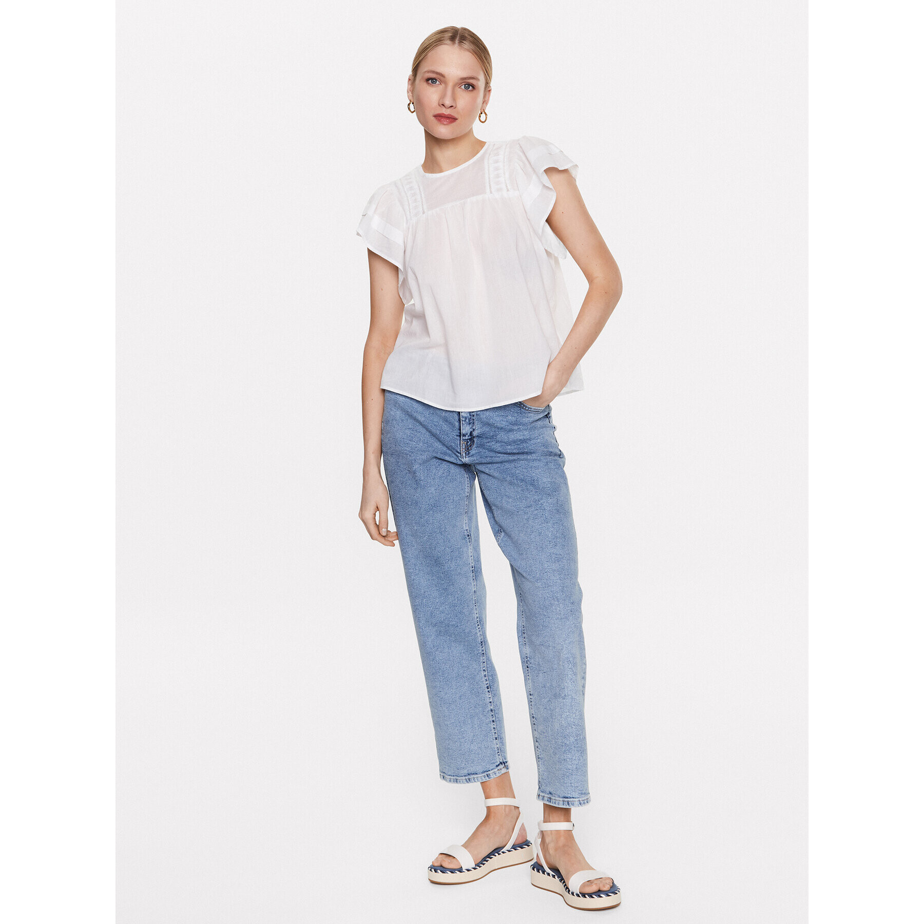 Moss Copenhagen Halenka 17540 Bílá Basic Fit - Pepit.cz