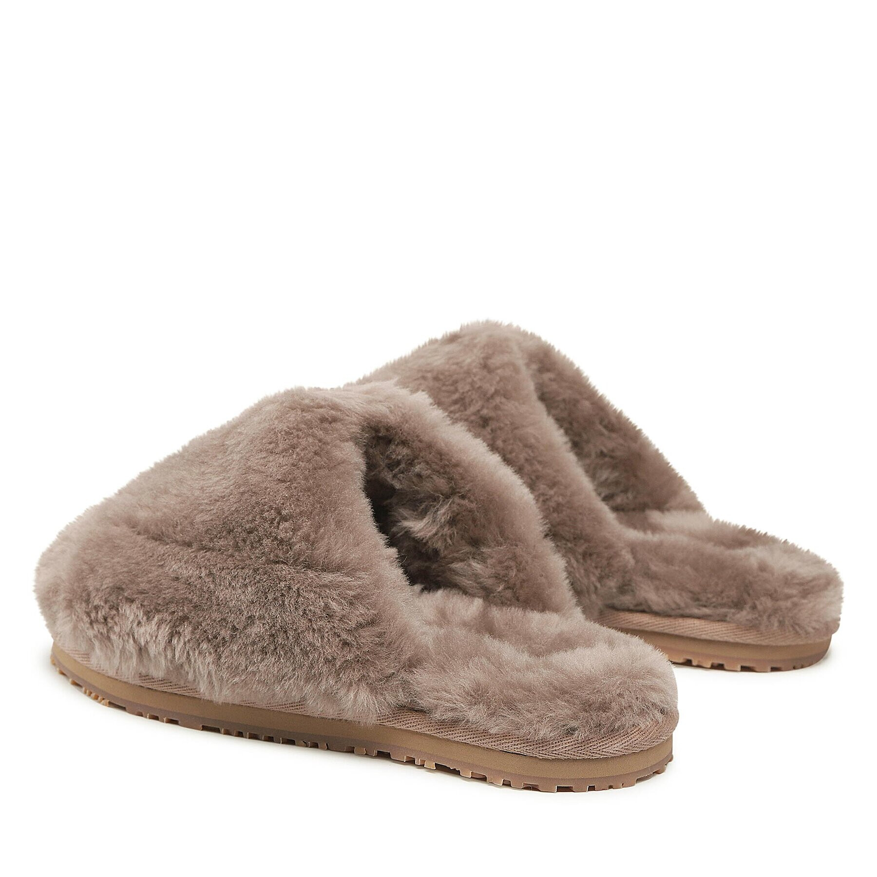 Mou Bačkory Closed Toe Sheepskin Fur Slippper FW161000L Béžová - Pepit.cz