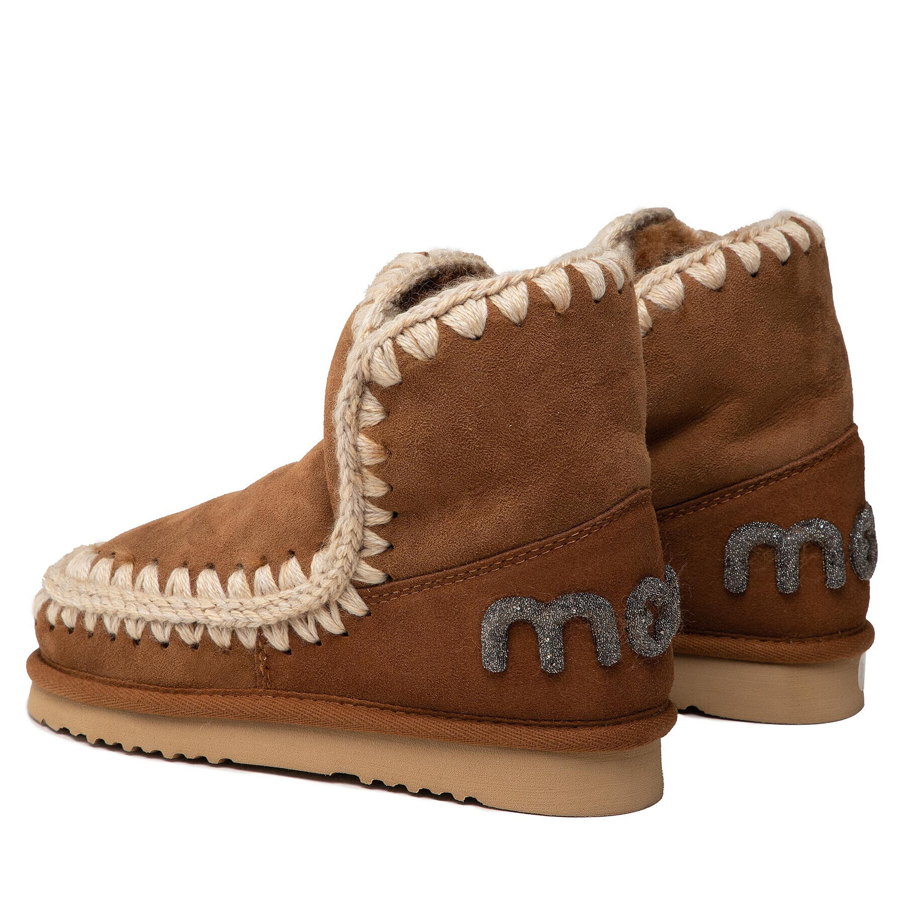 Mou Boty Eskimo 18 Glitter Logo MU.FW101050A Hnědá - Pepit.cz