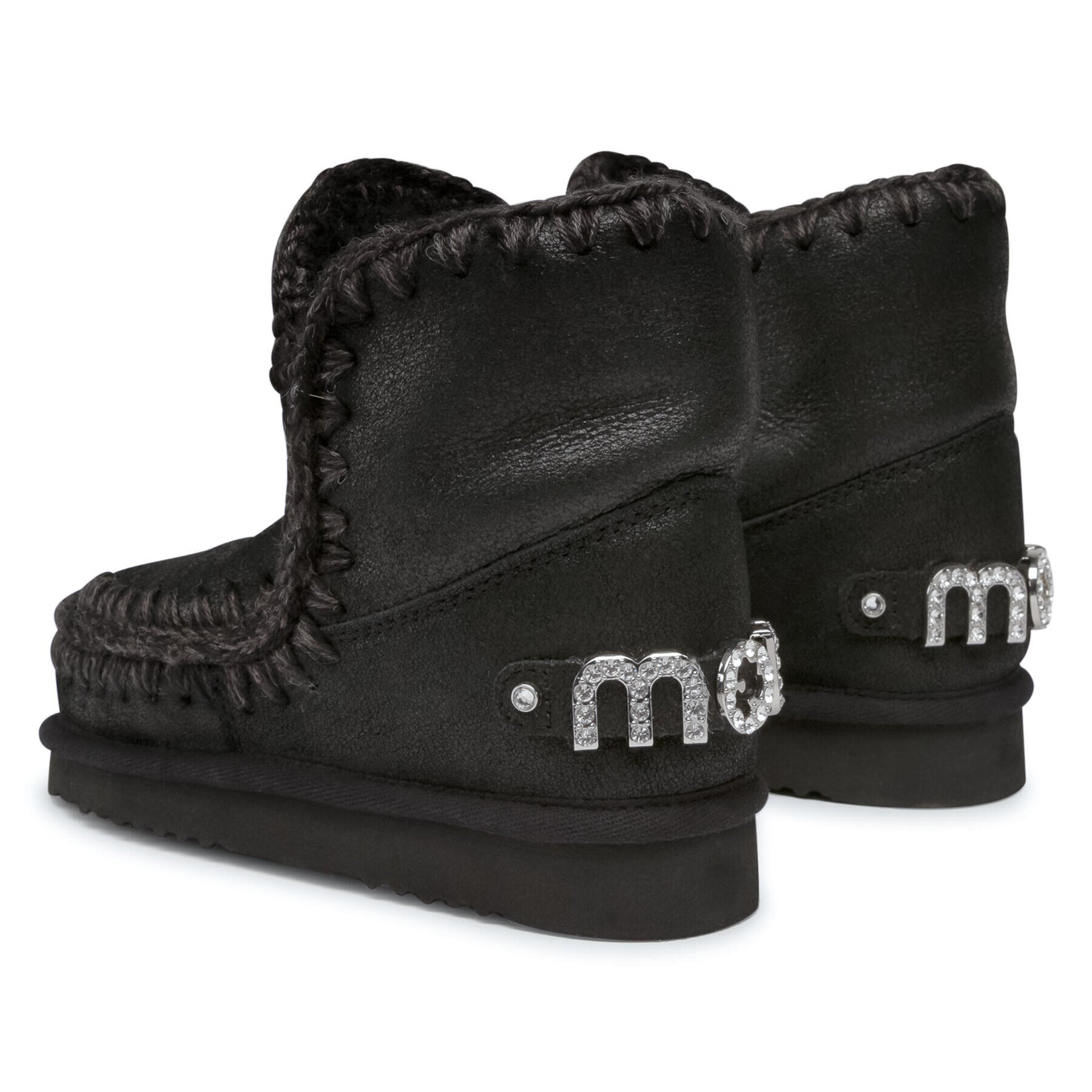 Mou Boty Eskimo 18 With Rhinestones Logo Černá - Pepit.cz