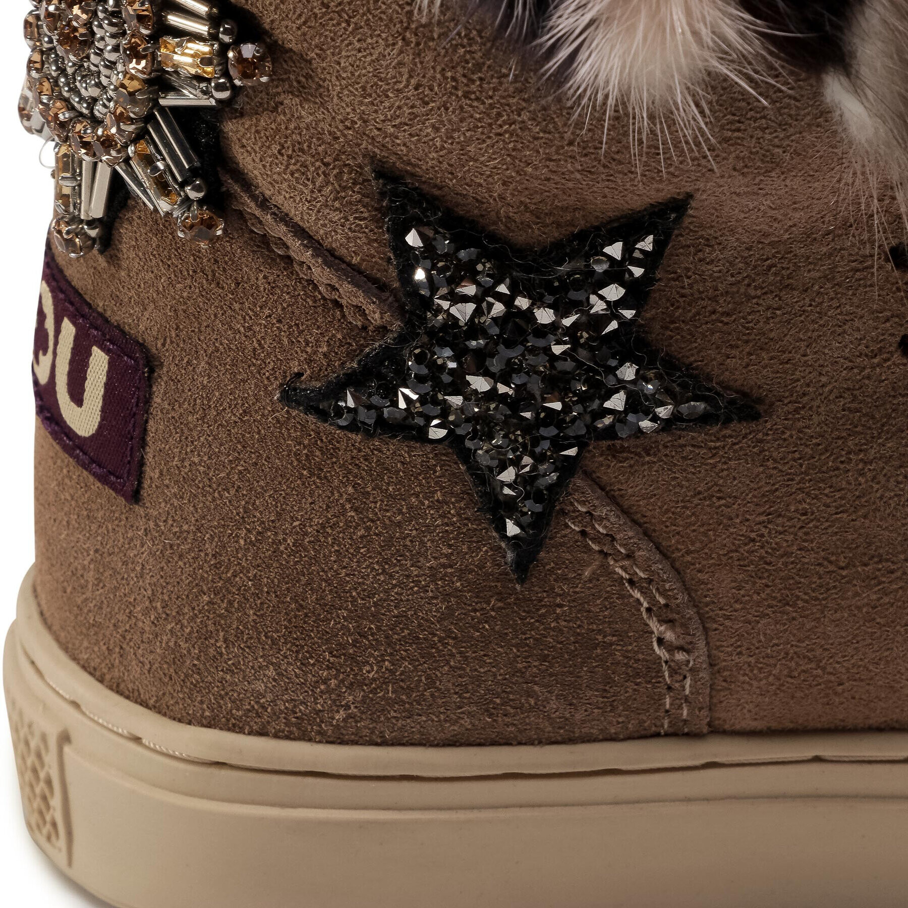 Mou Boty Eskimo Sneaker Star Patch&Mink FW111006A Hnědá - Pepit.cz