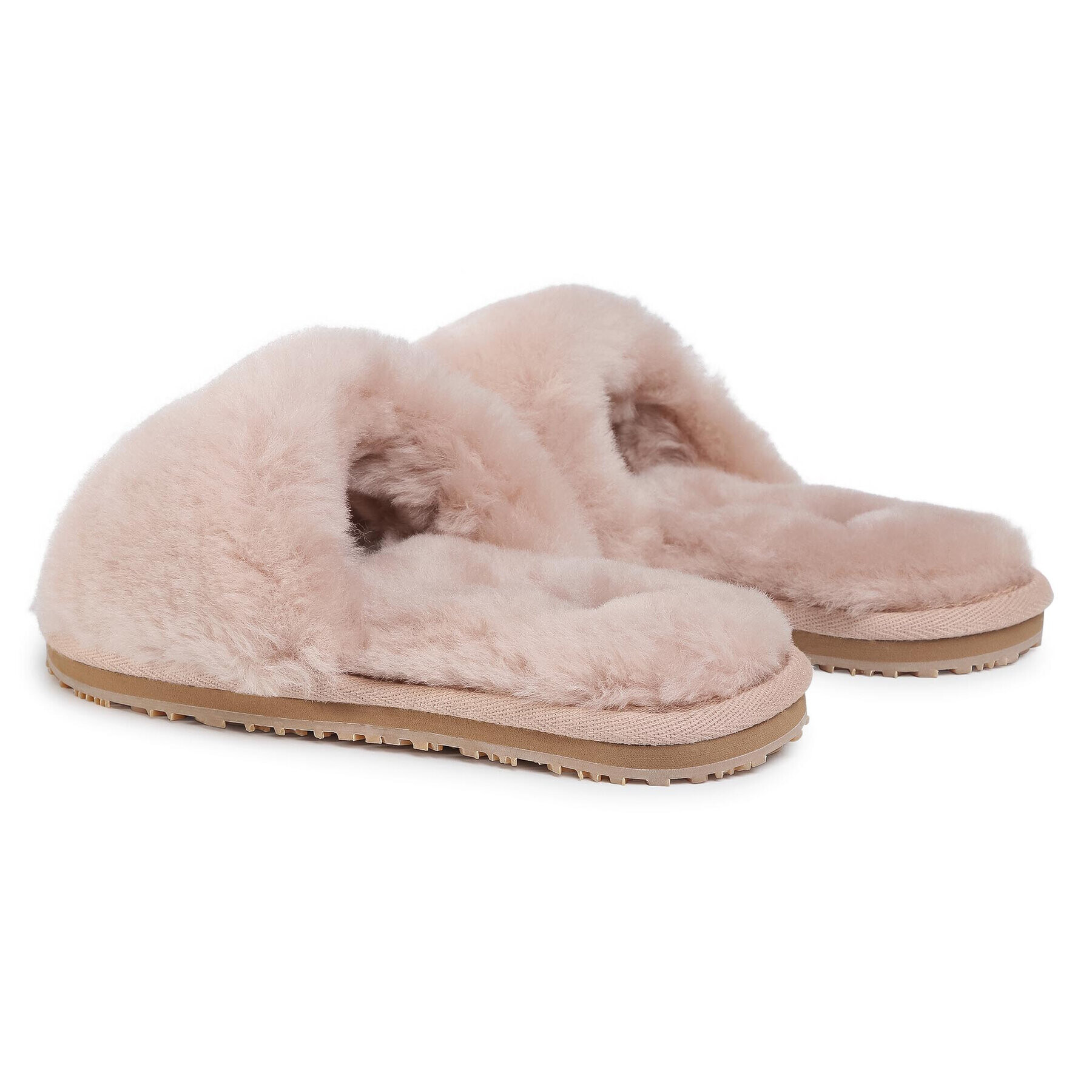 Mou Nazouváky Sheepskin Fur Slide Slipper FW161001L Béžová - Pepit.cz