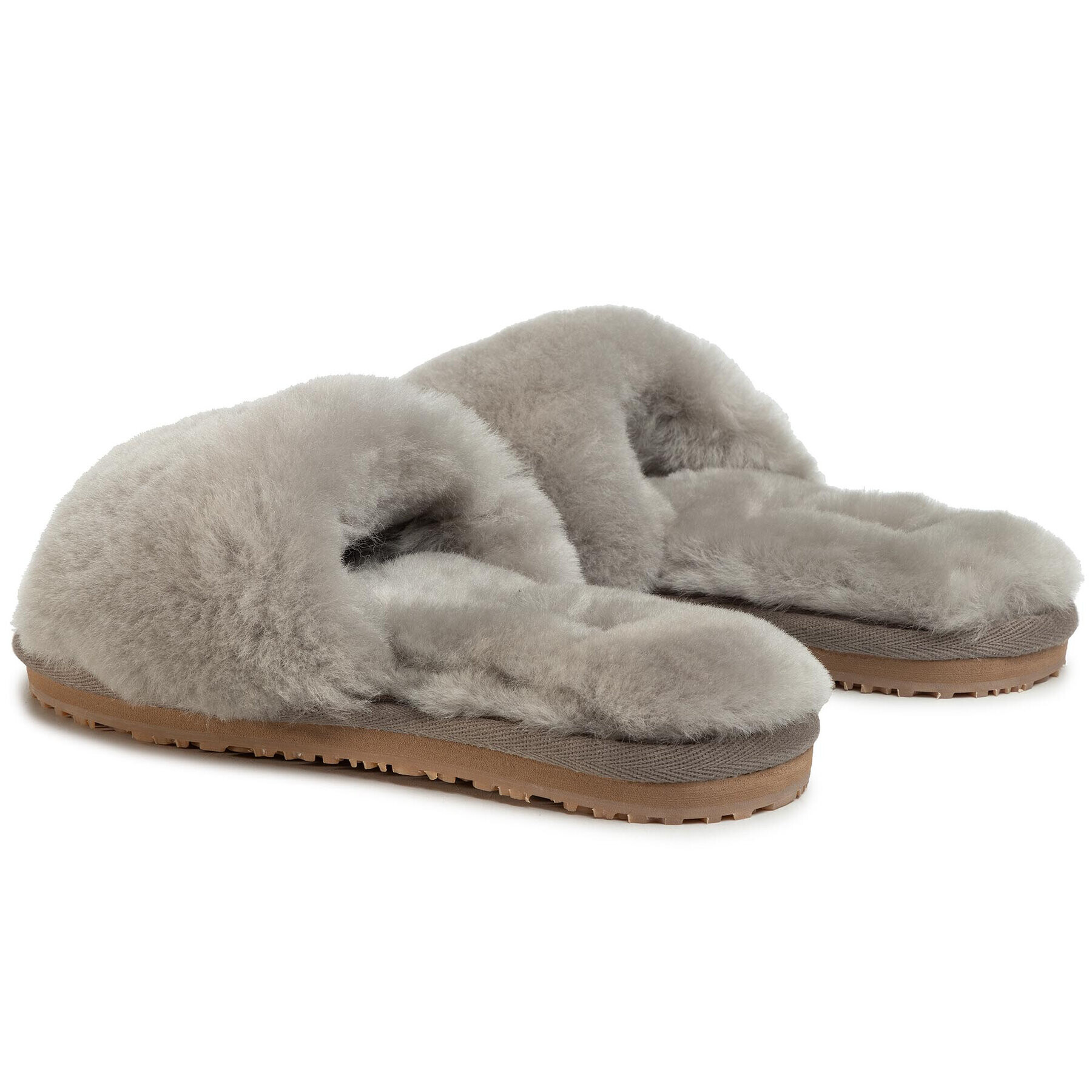 Mou Nazouváky Sheepskin Fur Slide Slipper FW161001L Šedá - Pepit.cz