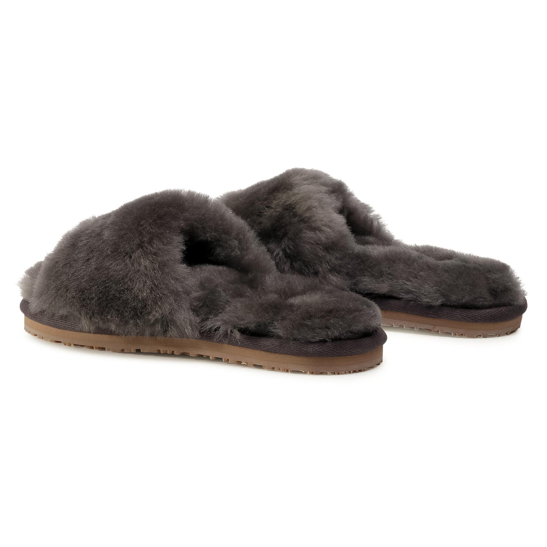 Mou Nazouváky Sheepskin Fur Slide Slipper FW161001L Šedá - Pepit.cz