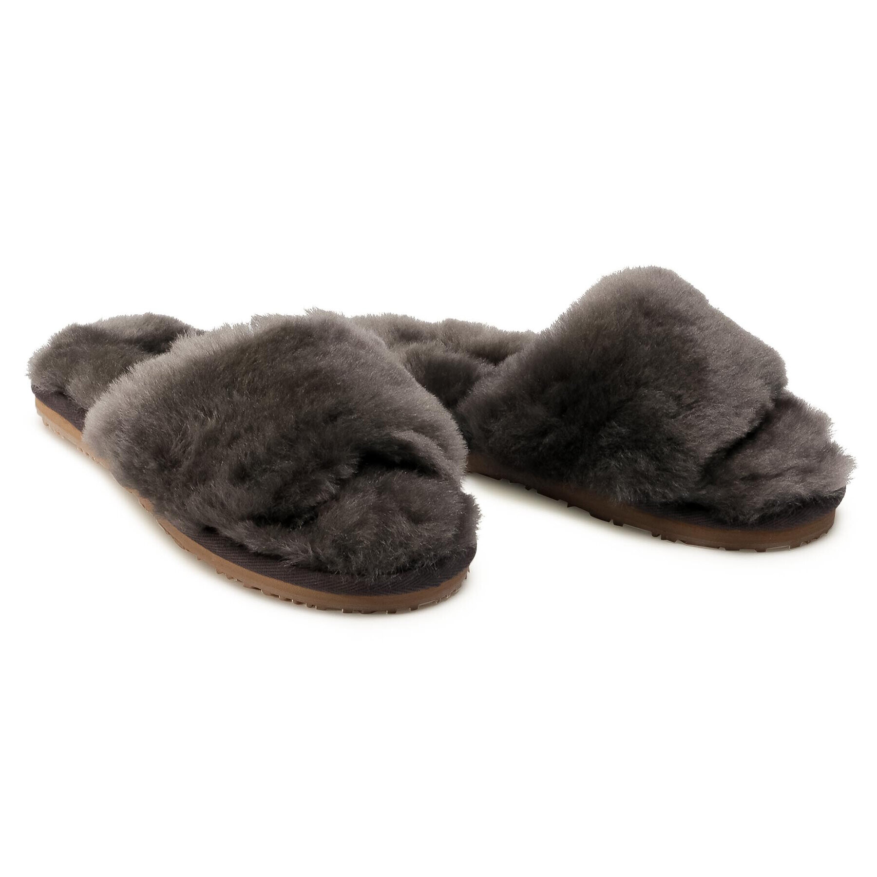 Mou Nazouváky Sheepskin Fur Slide Slipper FW161001L Šedá - Pepit.cz