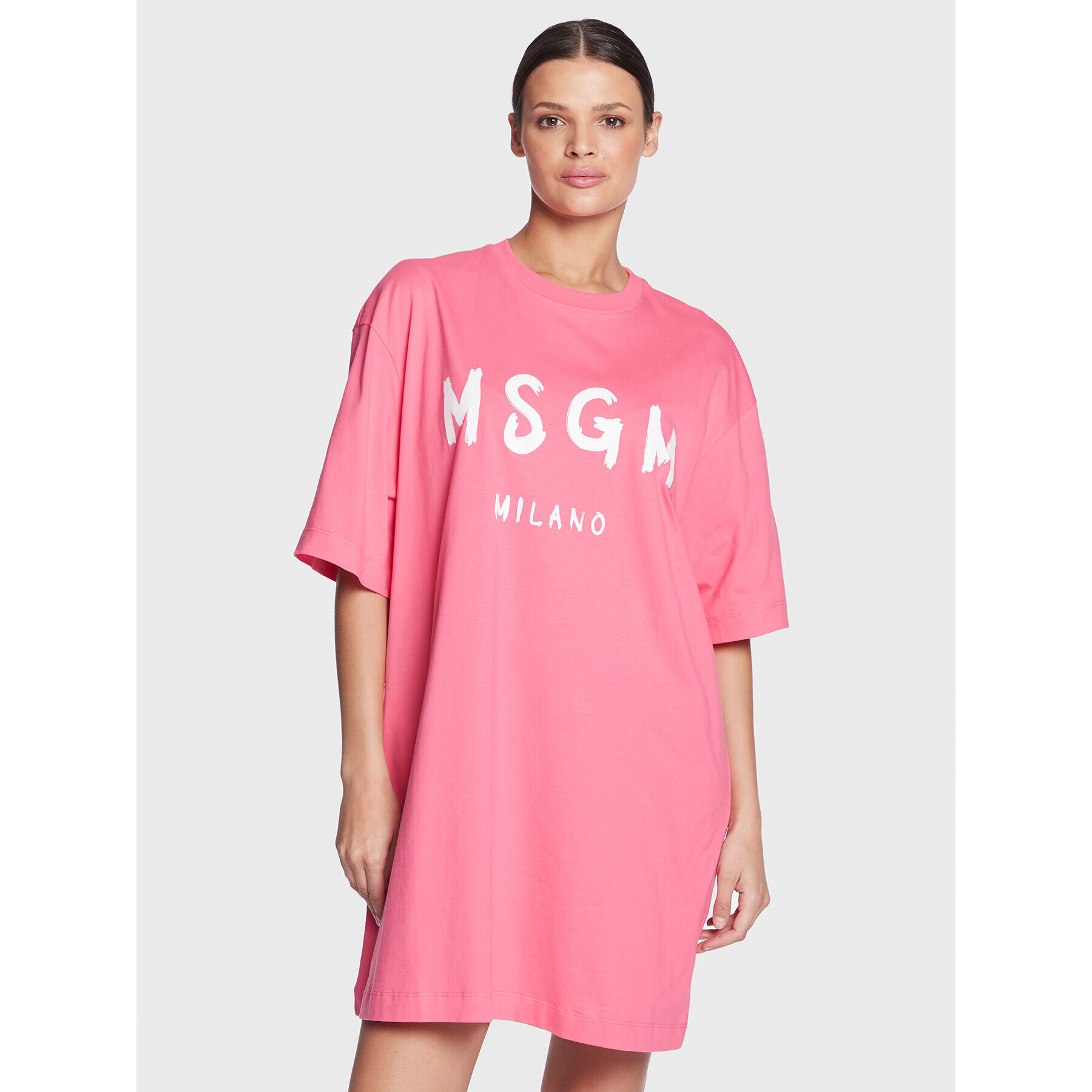 MSGM Každodenní šaty 3441MDA510 237002 Růžová Regular Fit - Pepit.cz