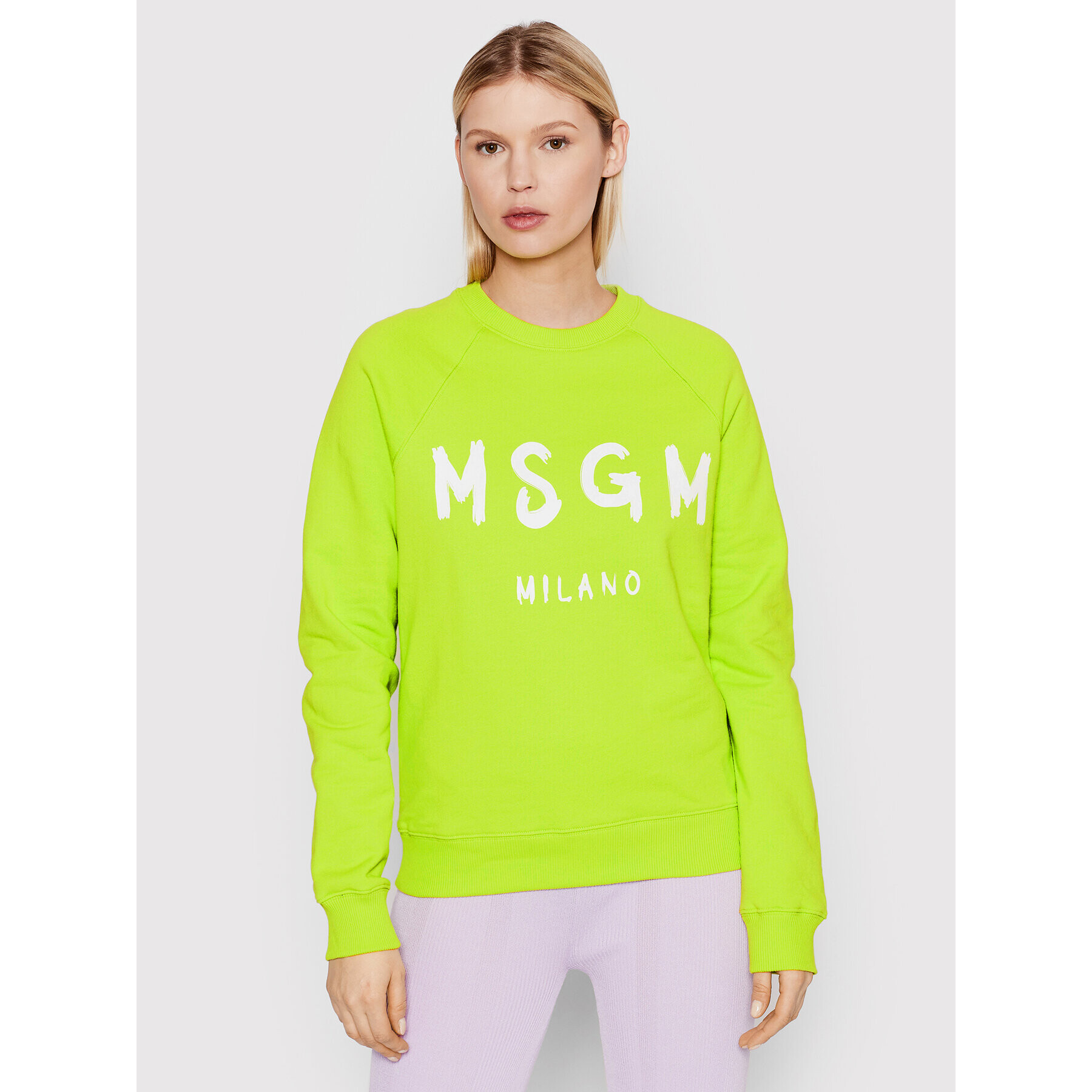 MSGM Mikina 3241MDM513 227299 Zelená Regular Fit - Pepit.cz