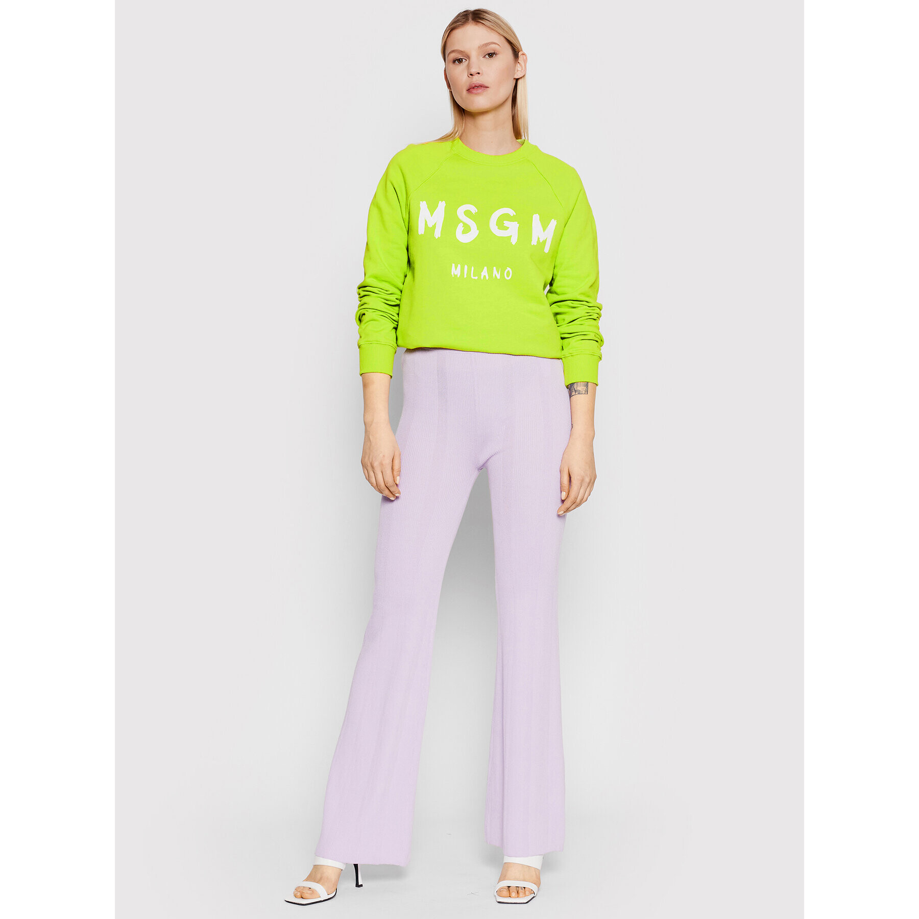 MSGM Mikina 3241MDM513 227299 Zelená Regular Fit - Pepit.cz