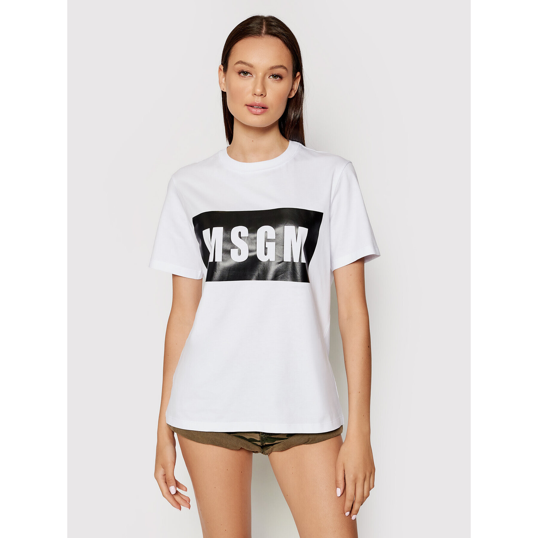 MSGM T-Shirt 2000MDM520 200002 Bílá Regular Fit - Pepit.cz