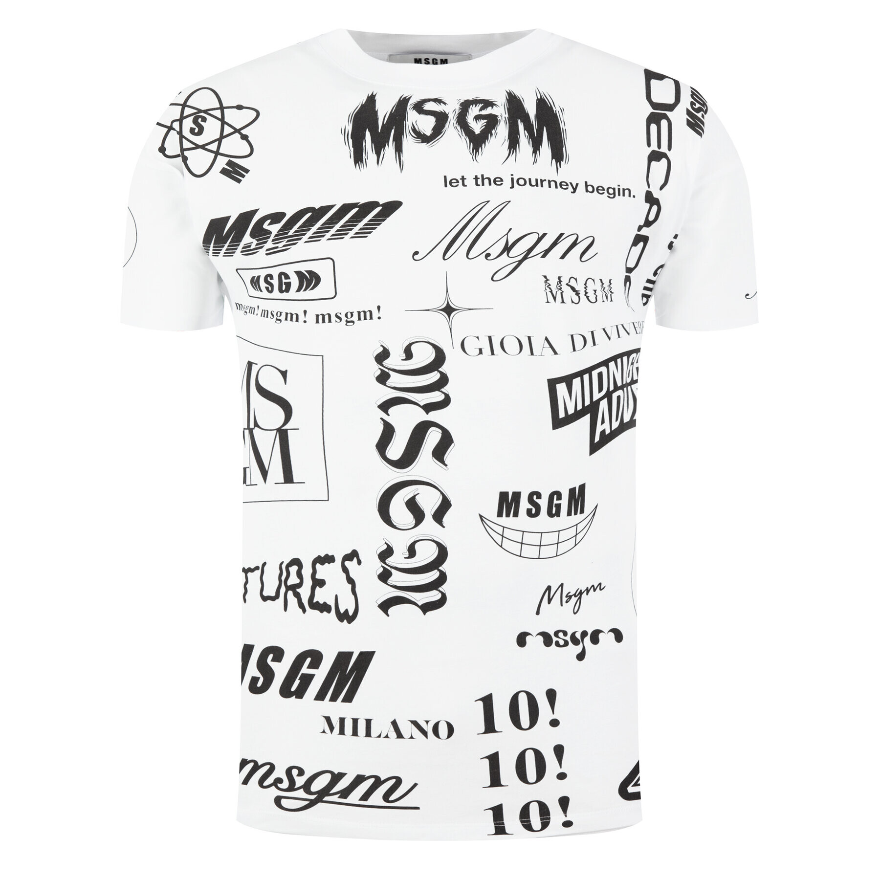 MSGM T-Shirt 2840MM101 207098 Bílá Regular Fit - Pepit.cz