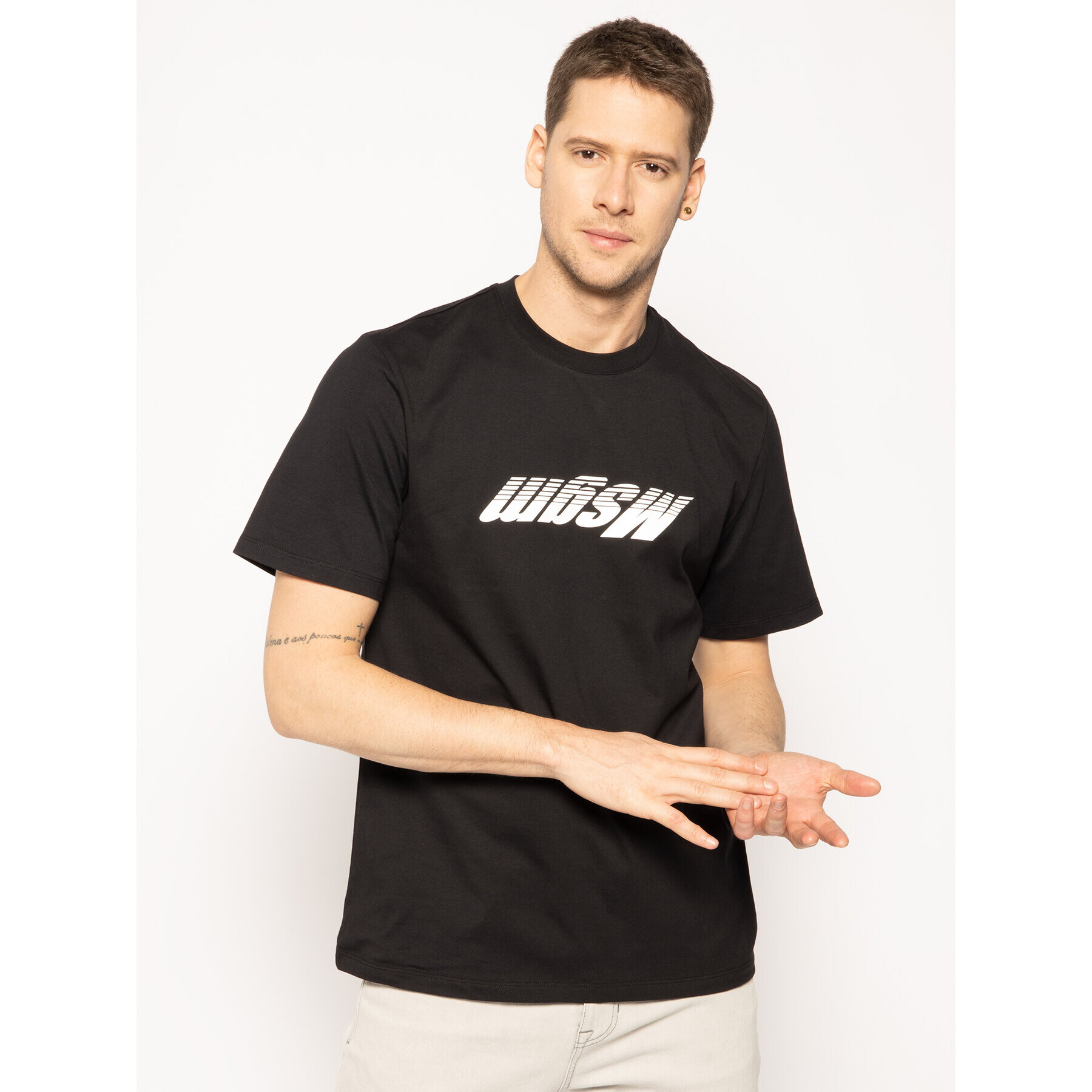 MSGM T-Shirt 2840MM109 207098 Černá Regular Fit - Pepit.cz