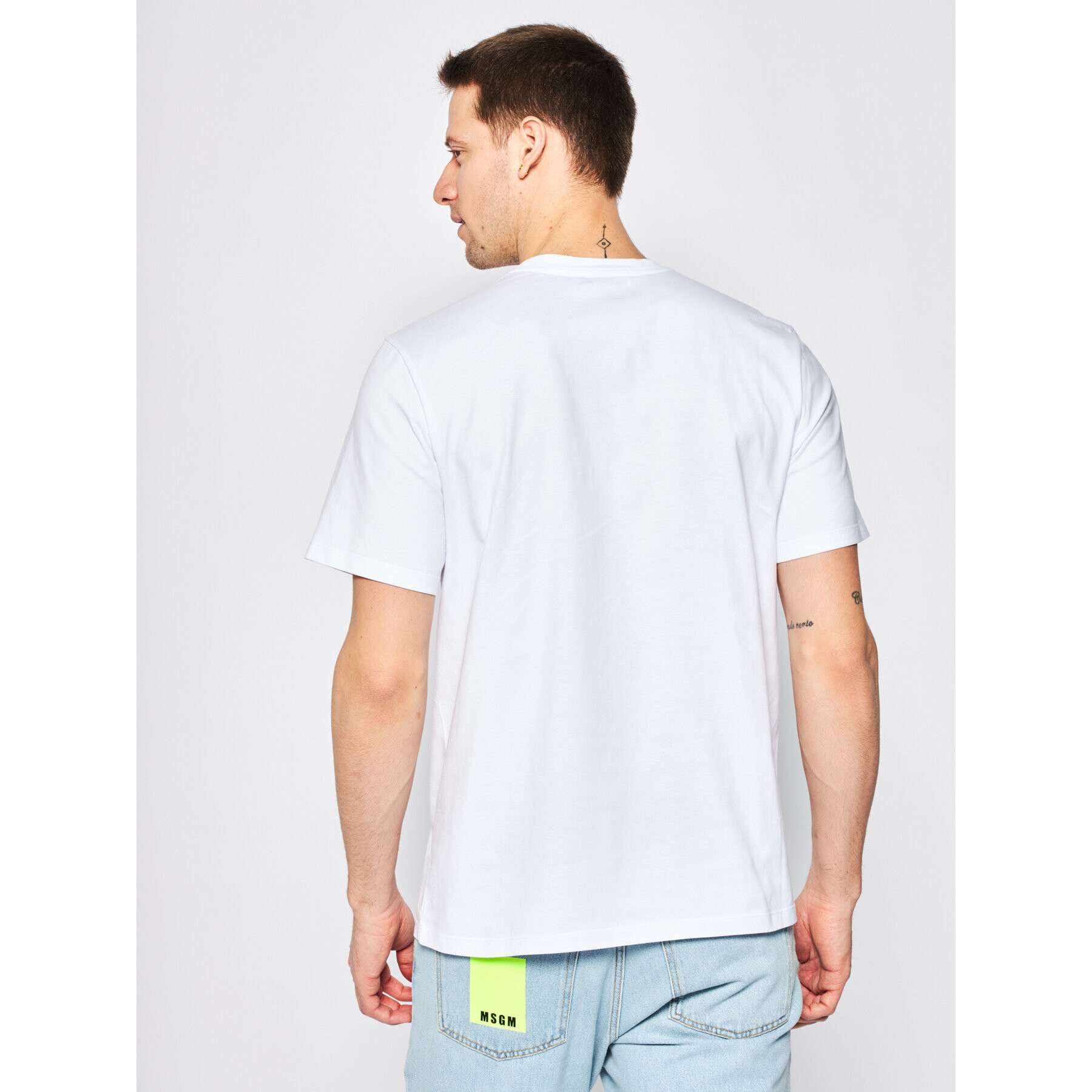 MSGM T-Shirt 2840MM235 207098 Bílá Regular Fit - Pepit.cz