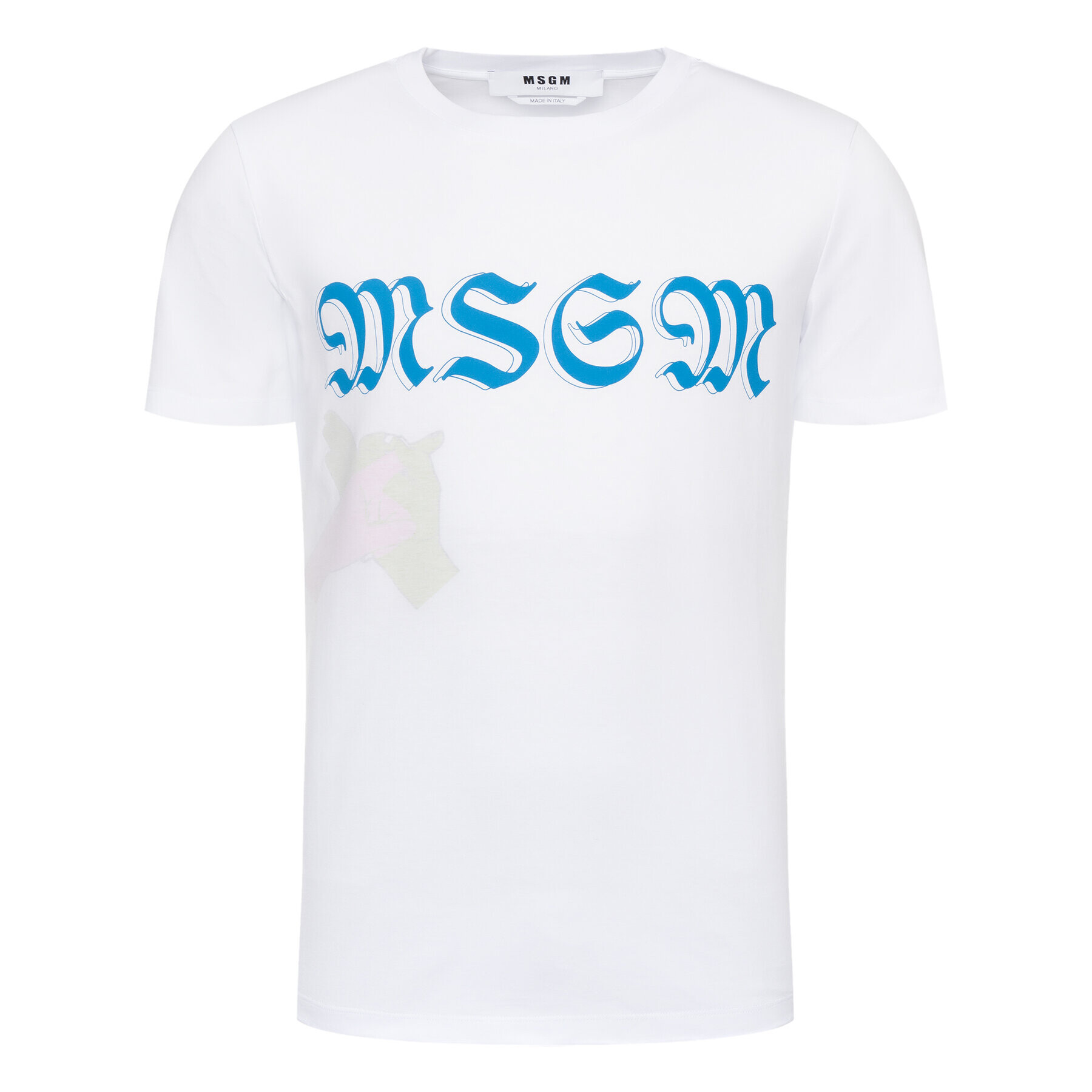 MSGM T-Shirt 2840MM235 207098 Bílá Regular Fit - Pepit.cz