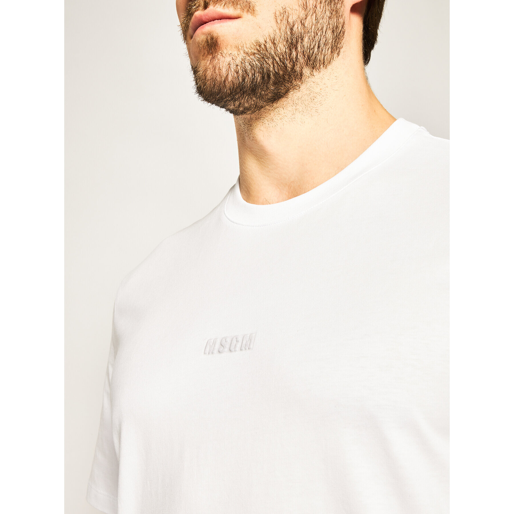 MSGM T-Shirt 2840MM239 207098 Bílá Regular Fit - Pepit.cz