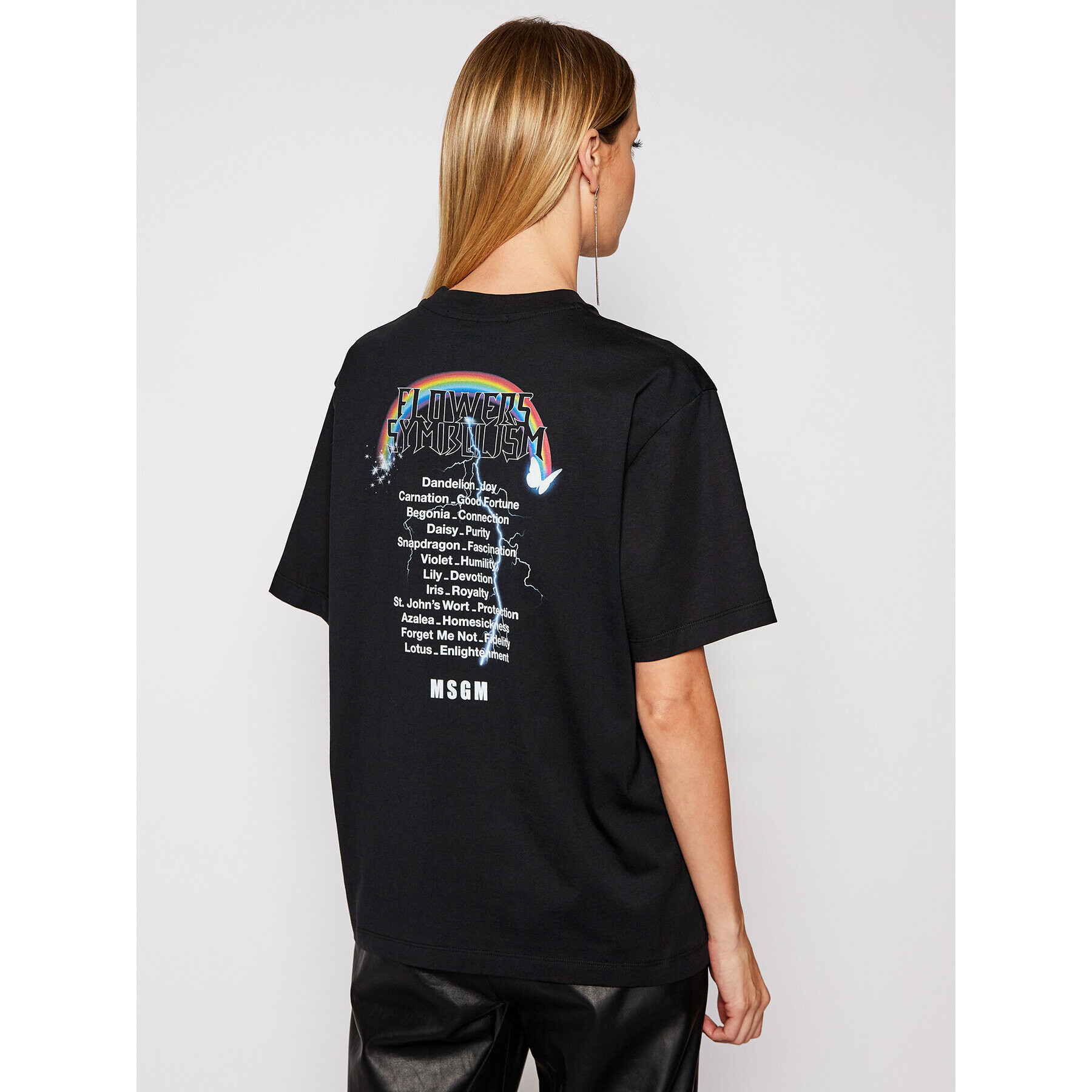 MSGM T-Shirt 3041MDM164 217298 Černá Regular Fit - Pepit.cz