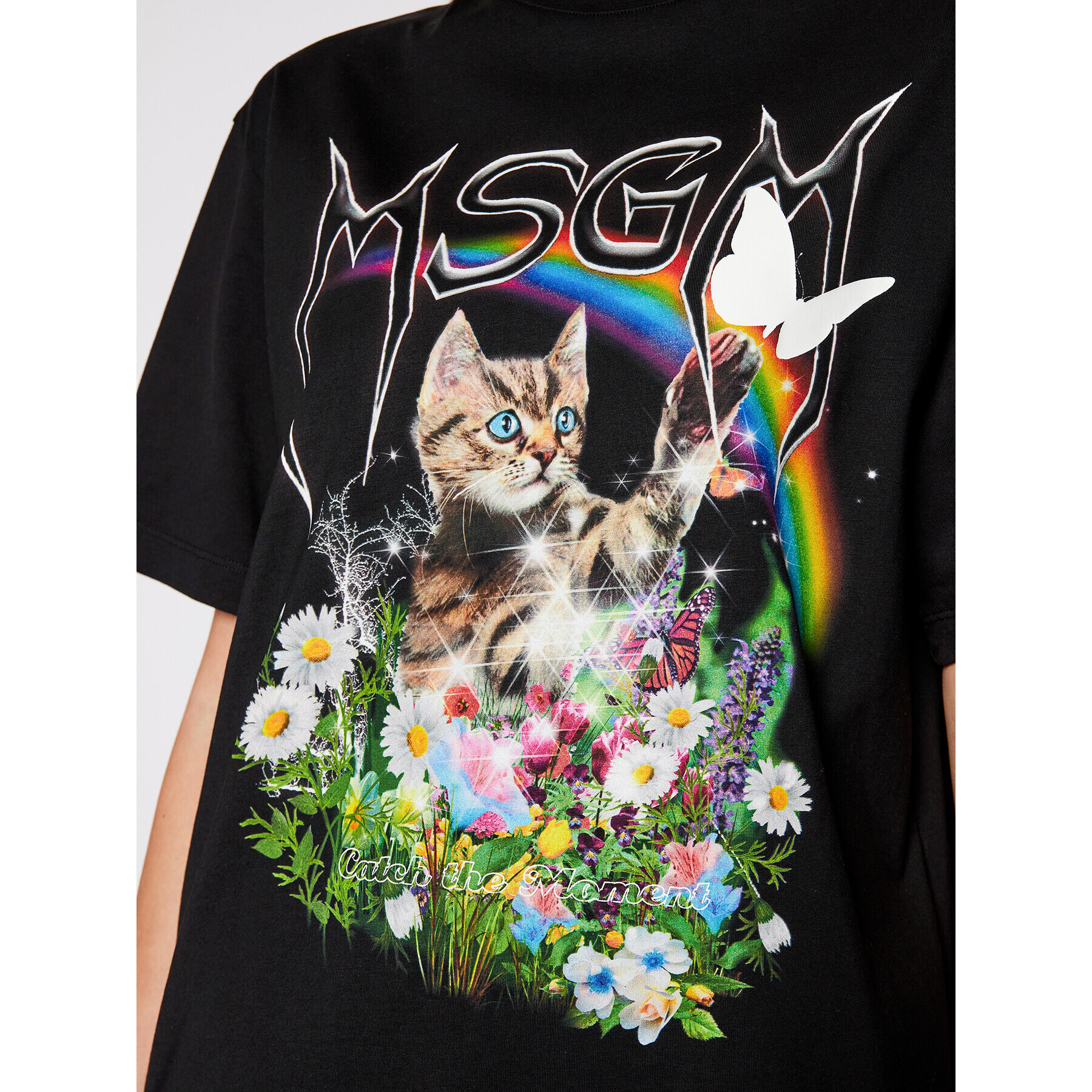 MSGM T-Shirt 3041MDM164 217298 Černá Regular Fit - Pepit.cz