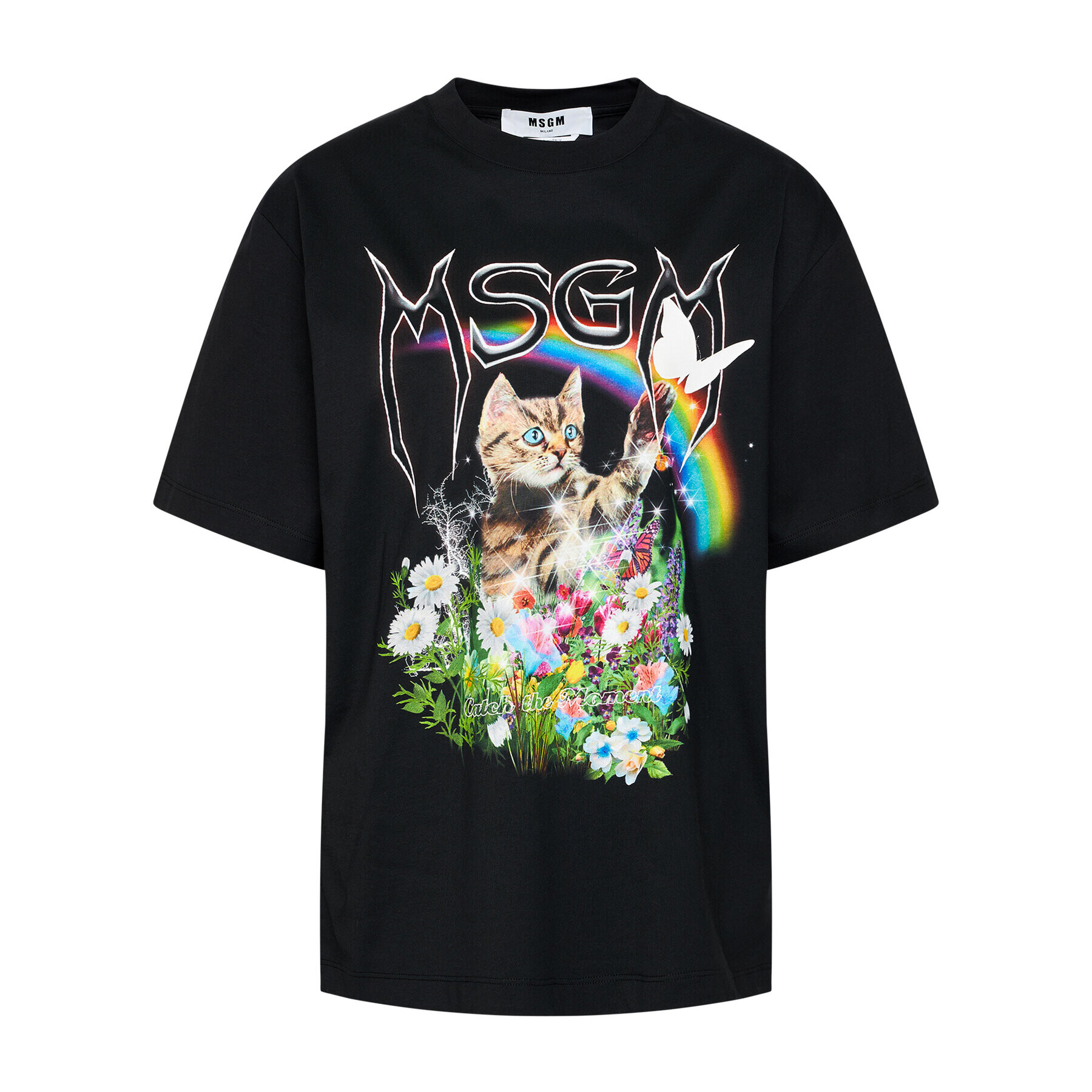 MSGM T-Shirt 3041MDM164 217298 Černá Regular Fit - Pepit.cz