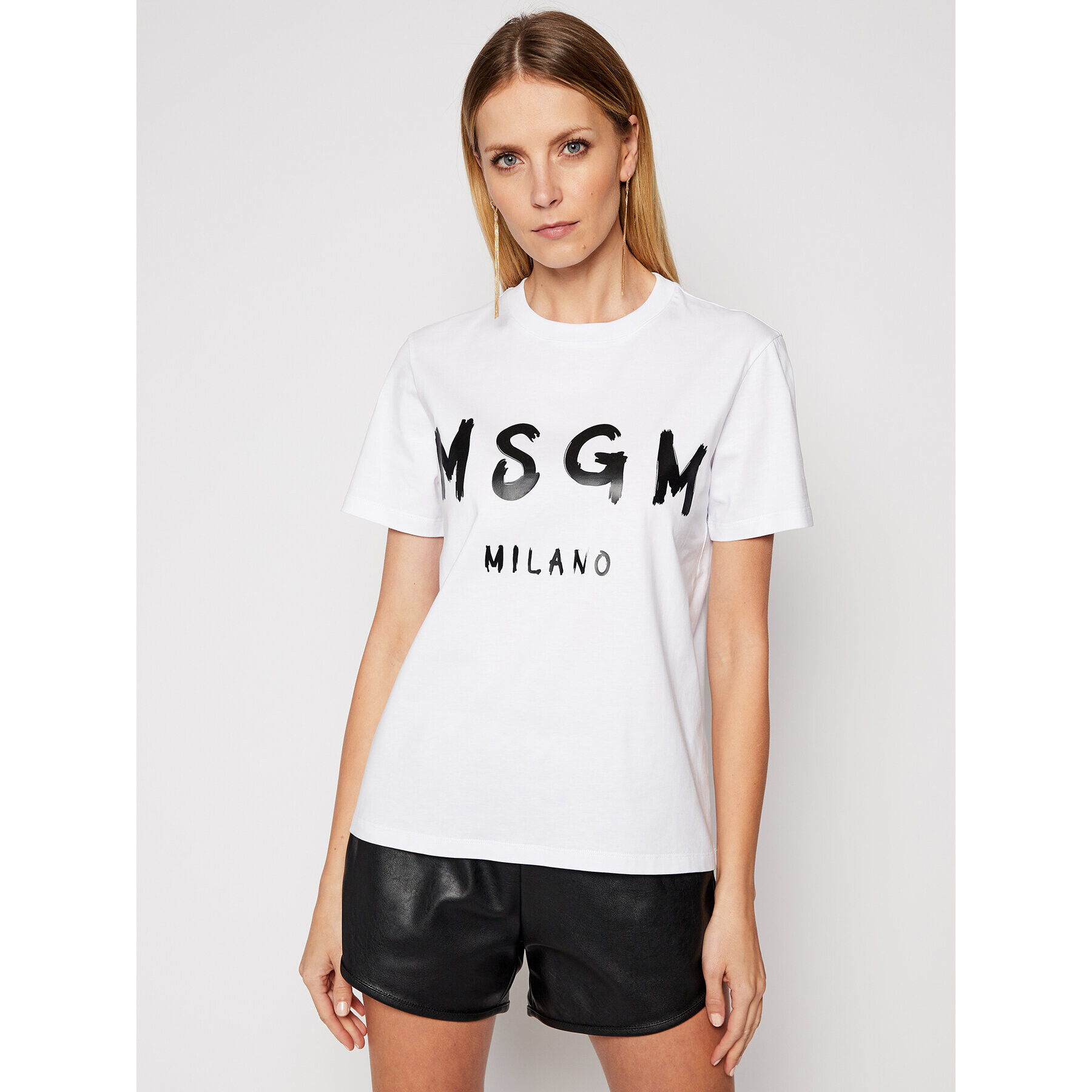 MSGM T-Shirt 3041MDM60 217298 Bílá Regular Fit - Pepit.cz