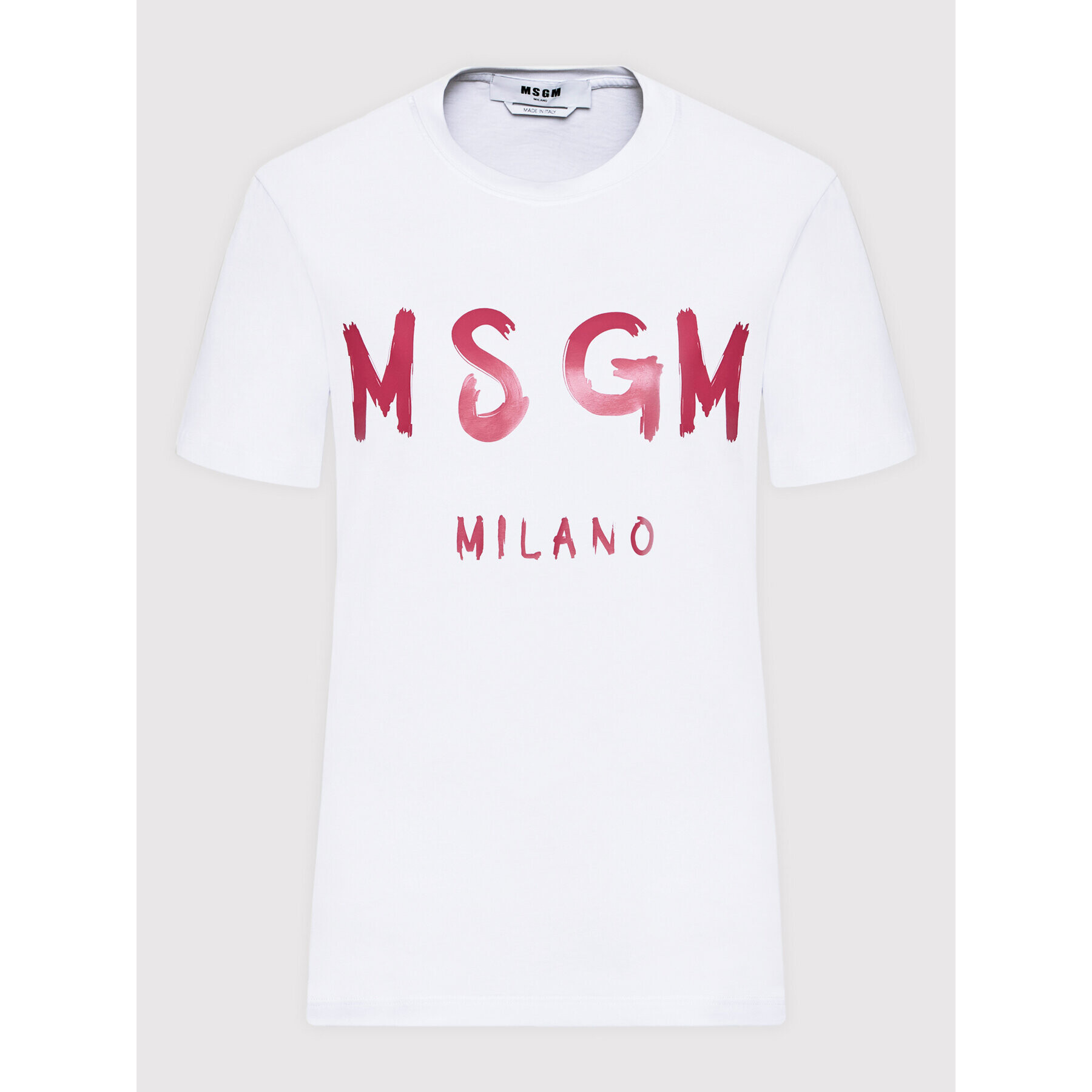 MSGM T-Shirt 3241MDM510 227298 Bílá Regular Fit - Pepit.cz