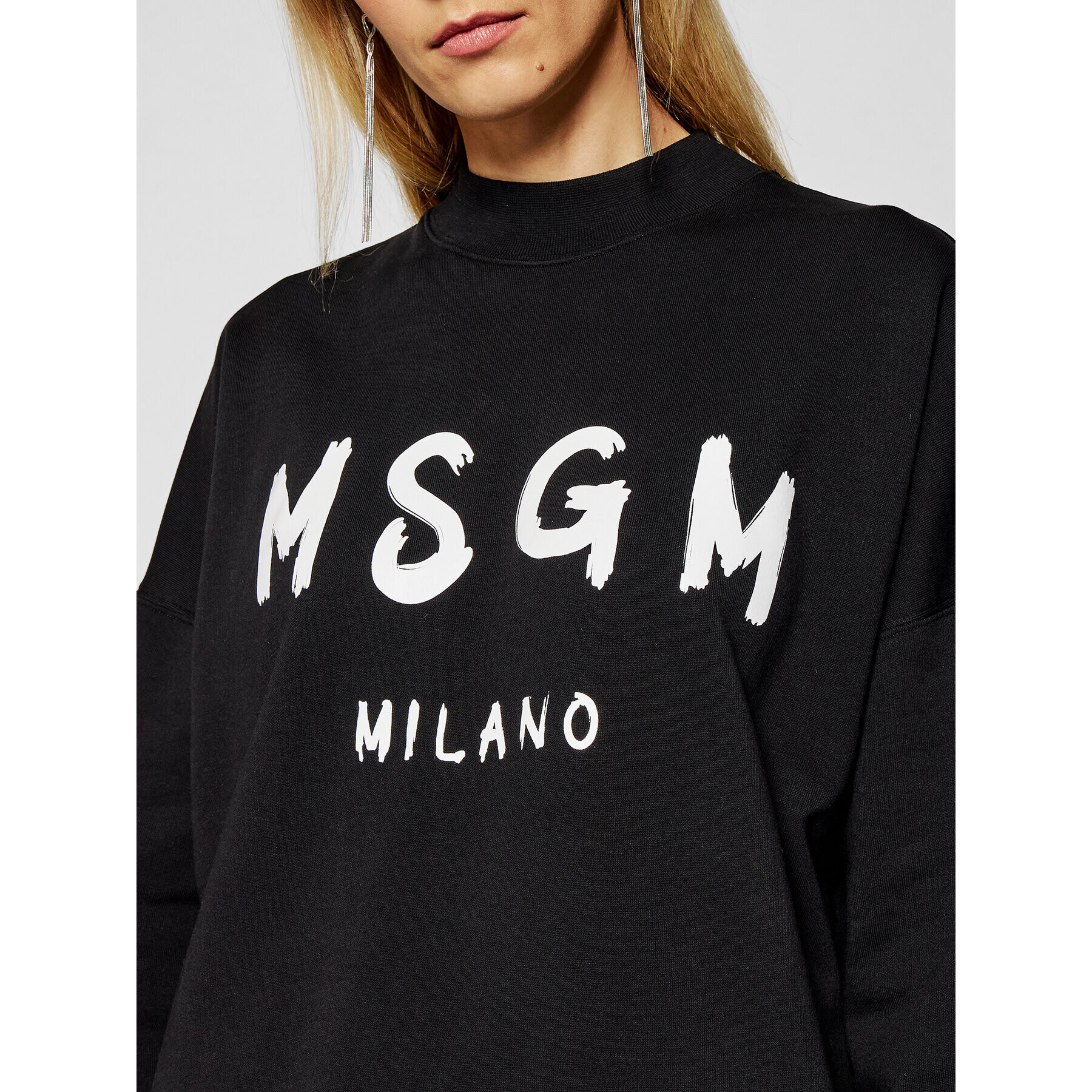 MSGM Úpletové šaty 3041MDA67 217299 Černá Regular Fit - Pepit.cz