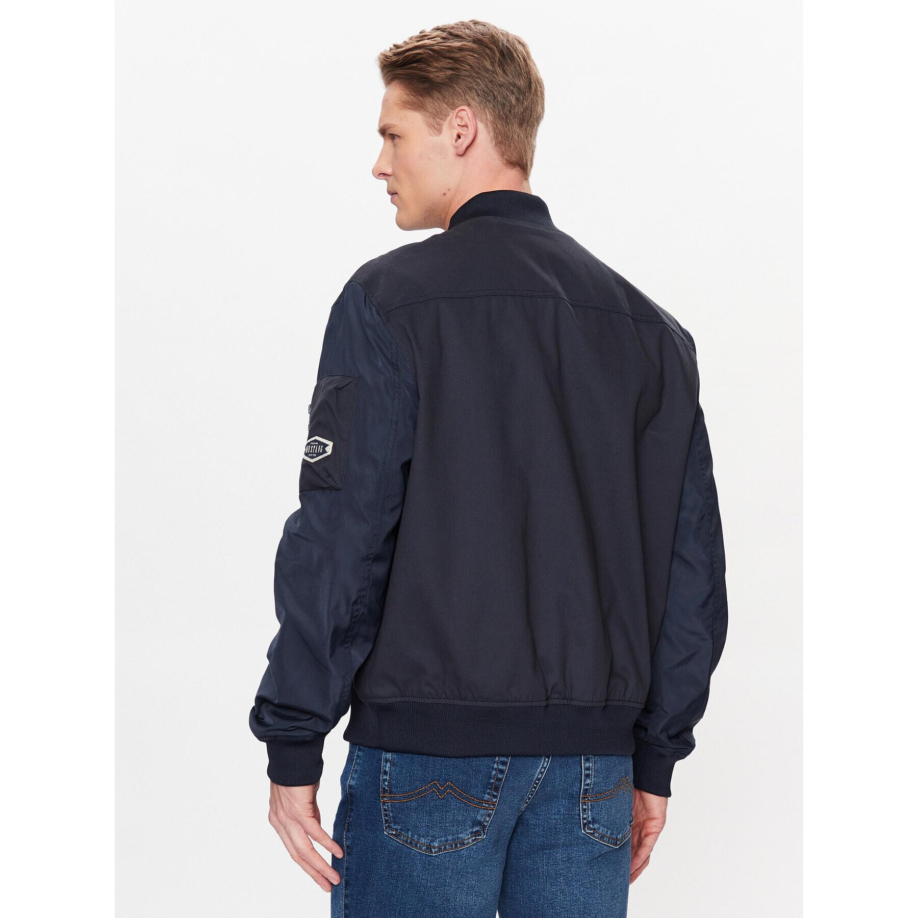 Mustang Bunda bomber Daniel 1013497 Tmavomodrá Regular Fit - Pepit.cz