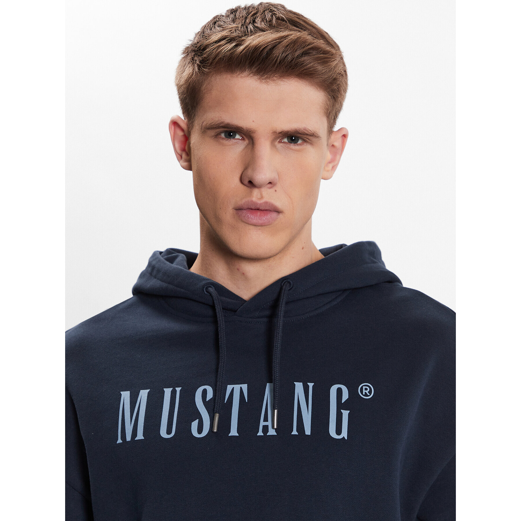 Mustang Mikina Bennet Modern 1013511 Tmavomodrá Regular Fit - Pepit.cz