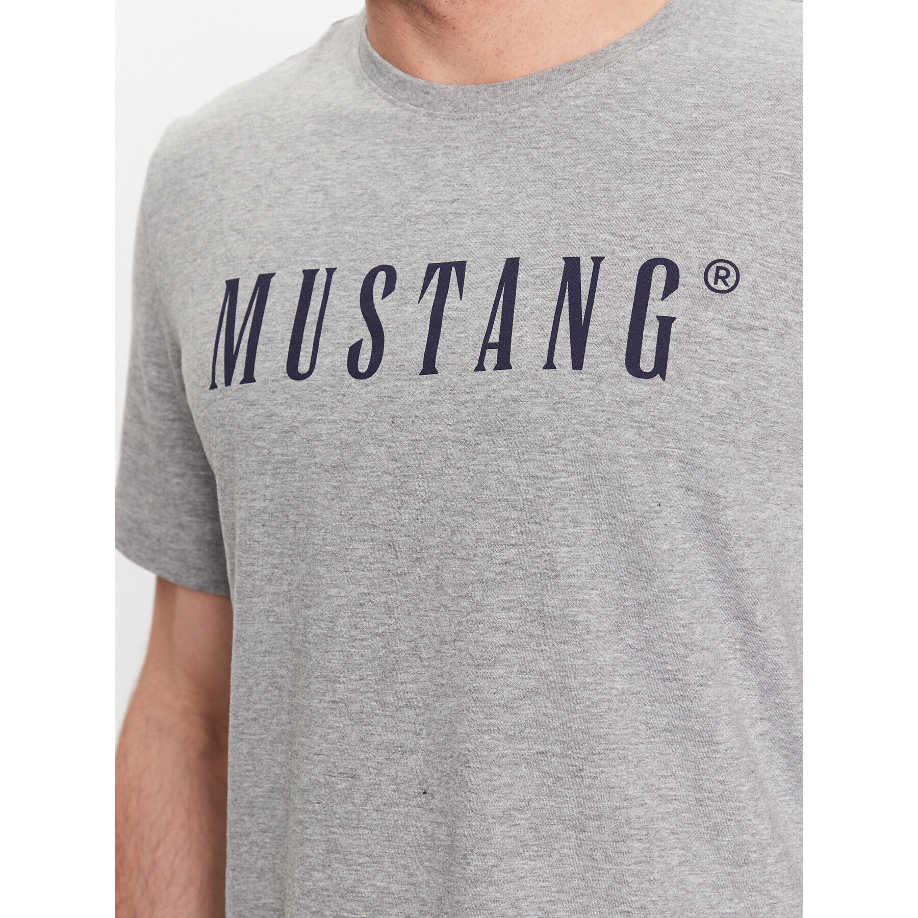 Mustang T-Shirt Alex 1013221 Šedá Regular Fit - Pepit.cz